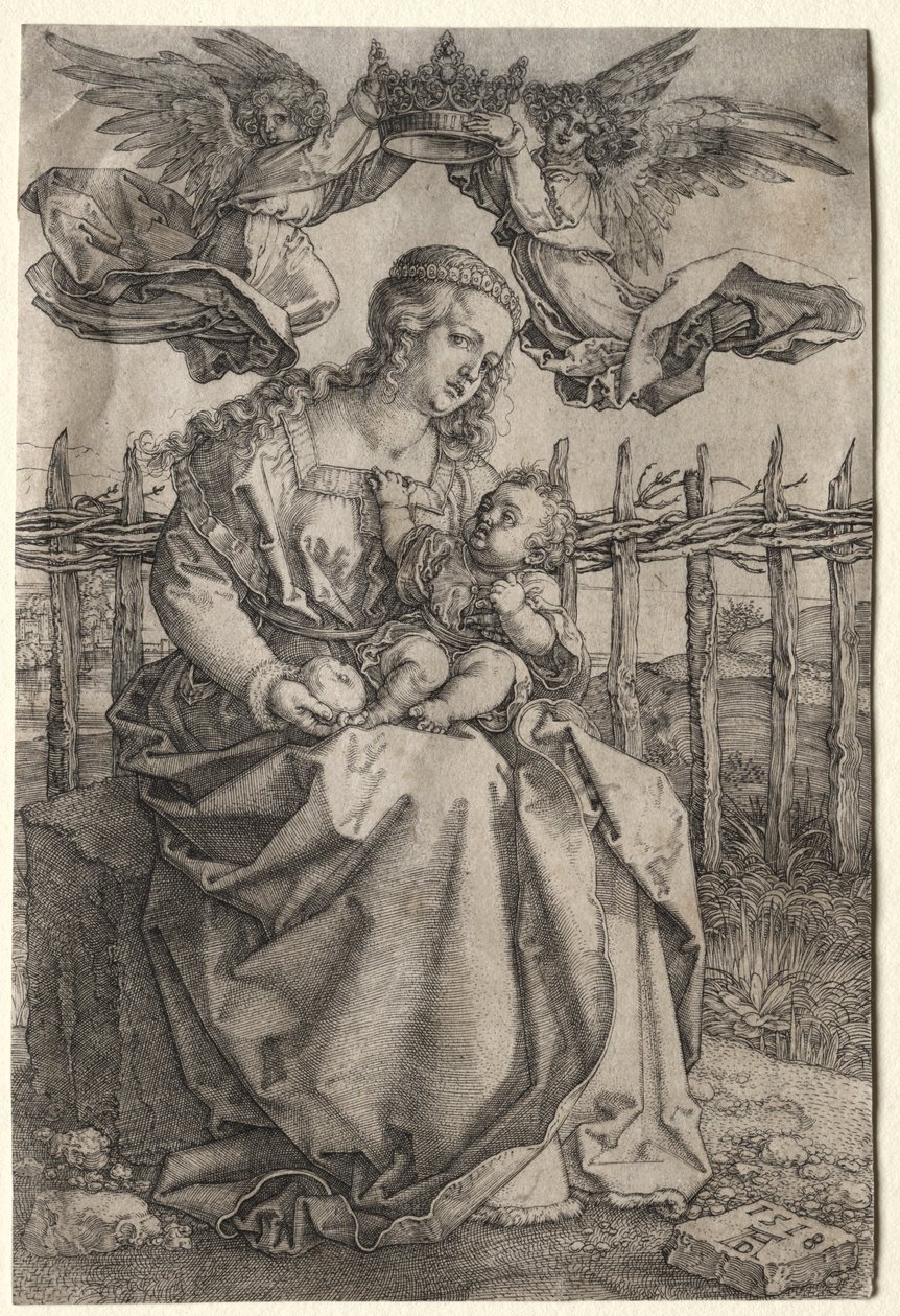 De Maagd Gekroond door Twee Engelen, 1518 door Albrecht Dürer