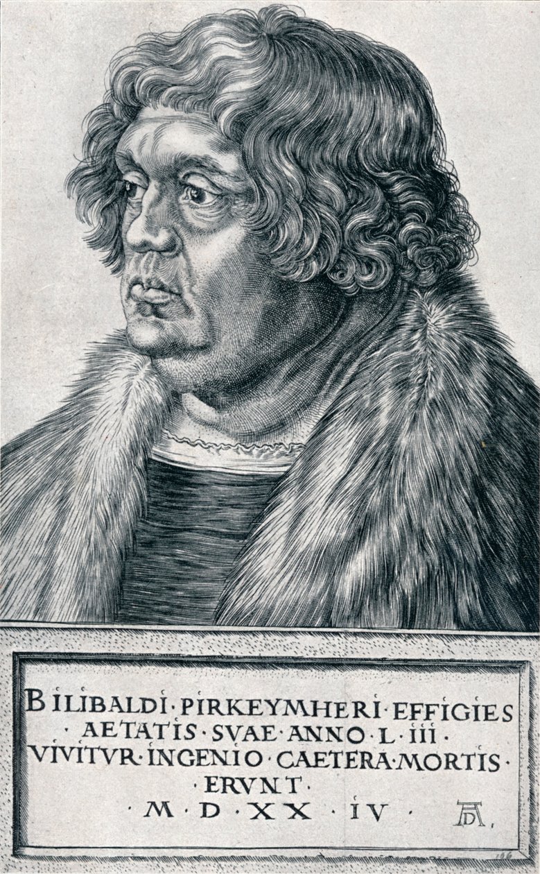 Willibald Pirckheimer door Albrecht Dürer