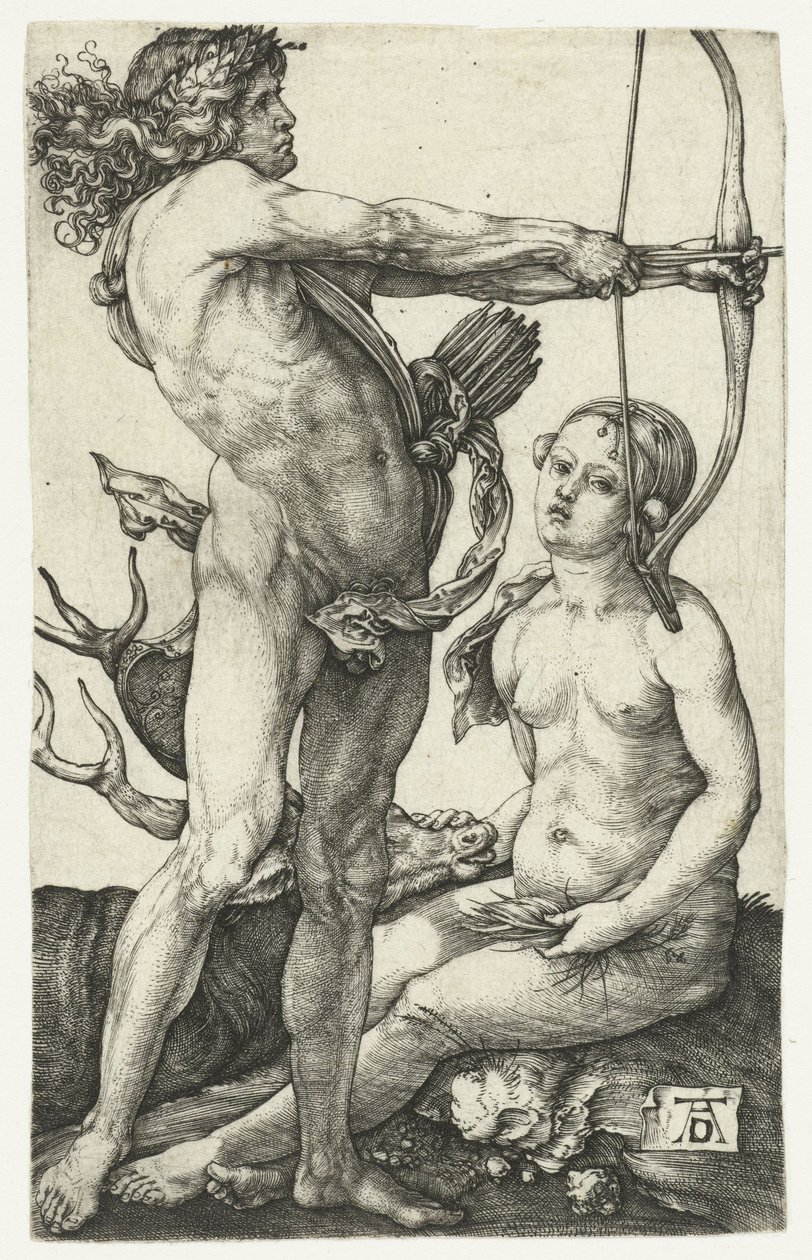 Apollo en Diana door Albrecht Dürer or Duerer