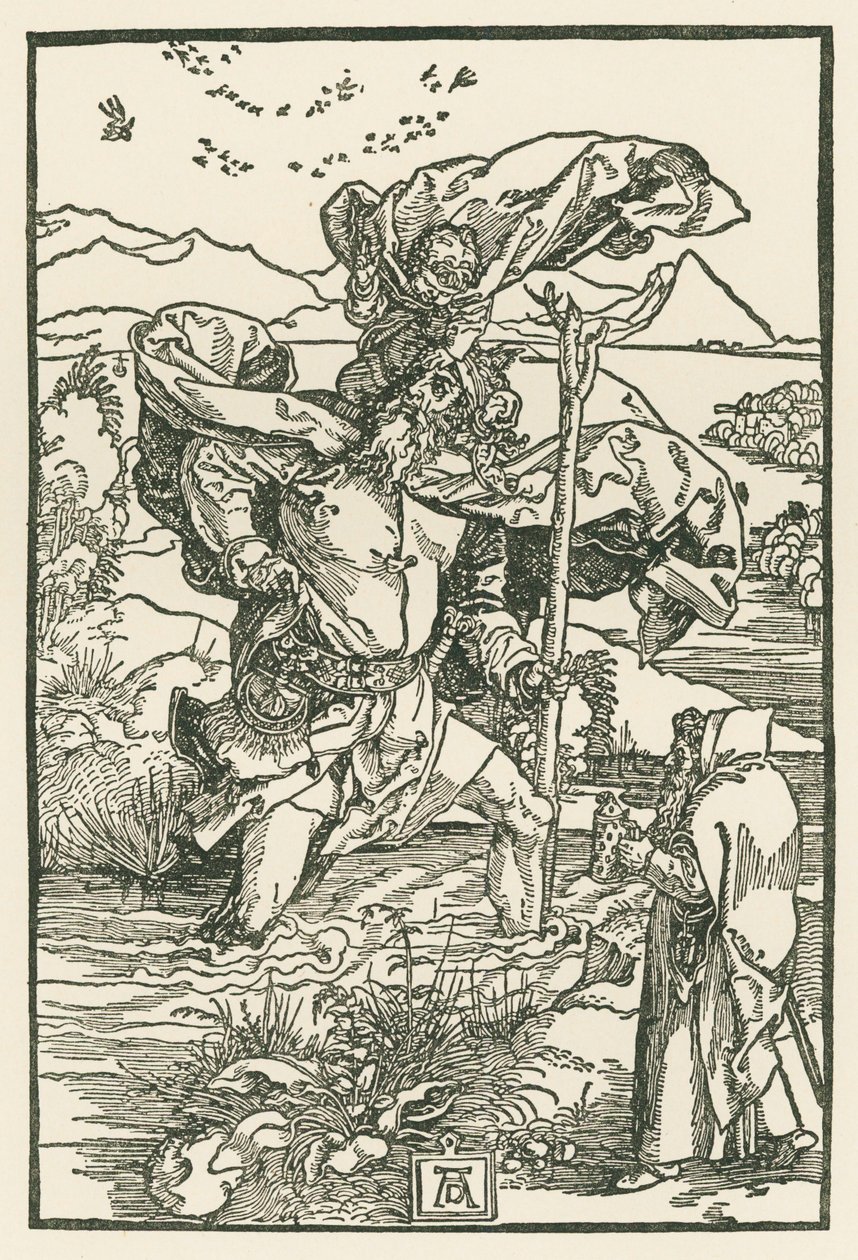 Heilige Christoffel, ca. 1503-04 (houtsnede) door Albrecht Dürer or Duerer