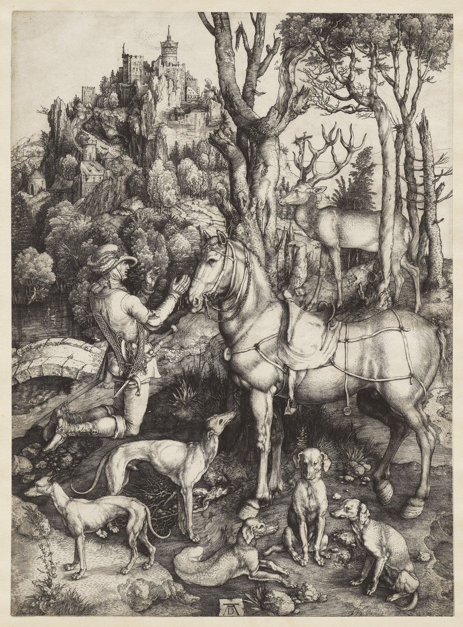 Sint Eustachius, ca. 1501 door Albrecht Dürer