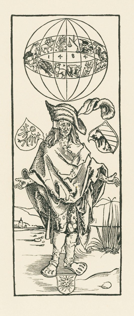 De syfilis. 1496 (houtsnede) door Albrecht Dürer or Duerer