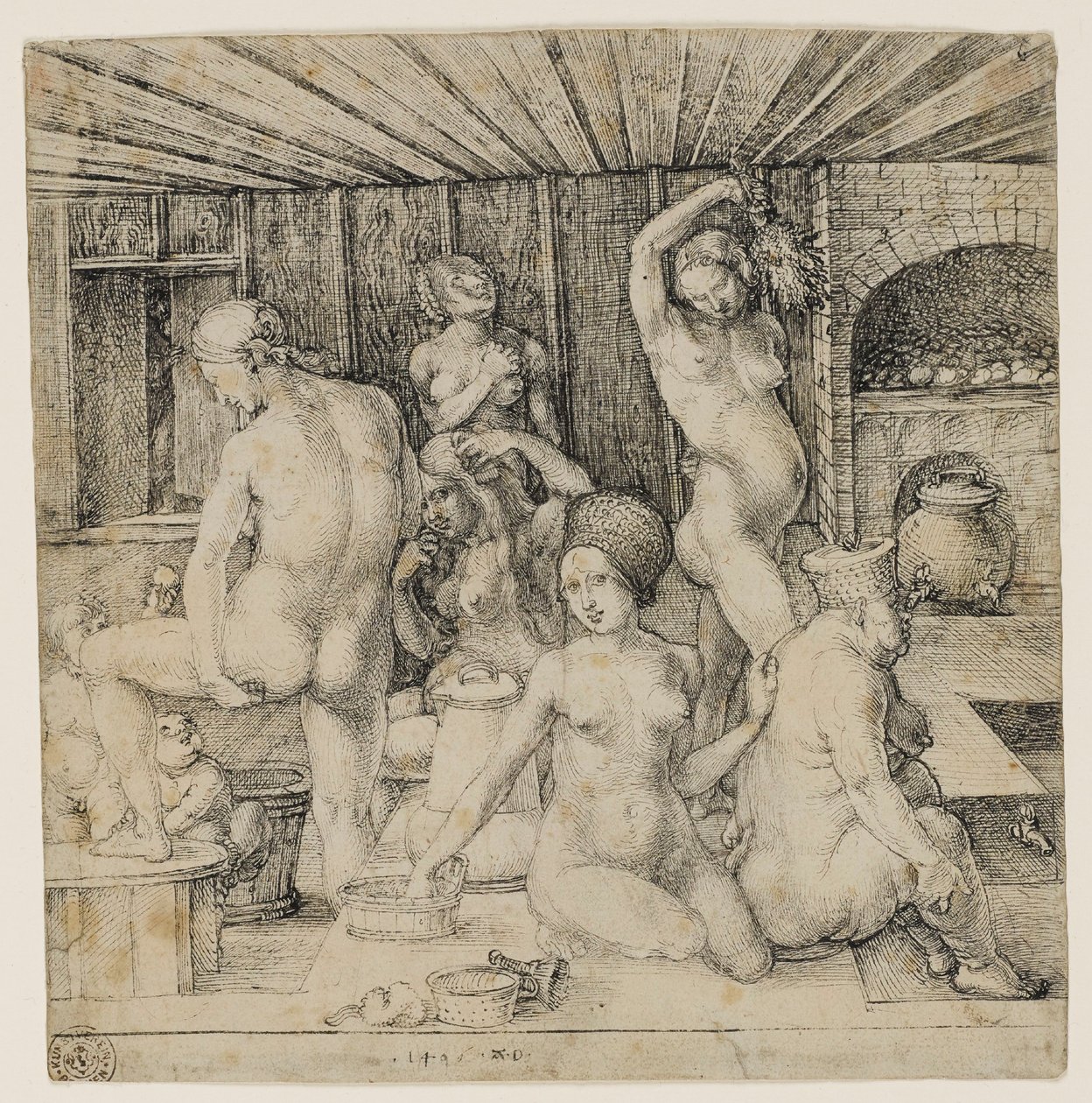 Het vrouwenbad door Albrecht Dürer or Duerer