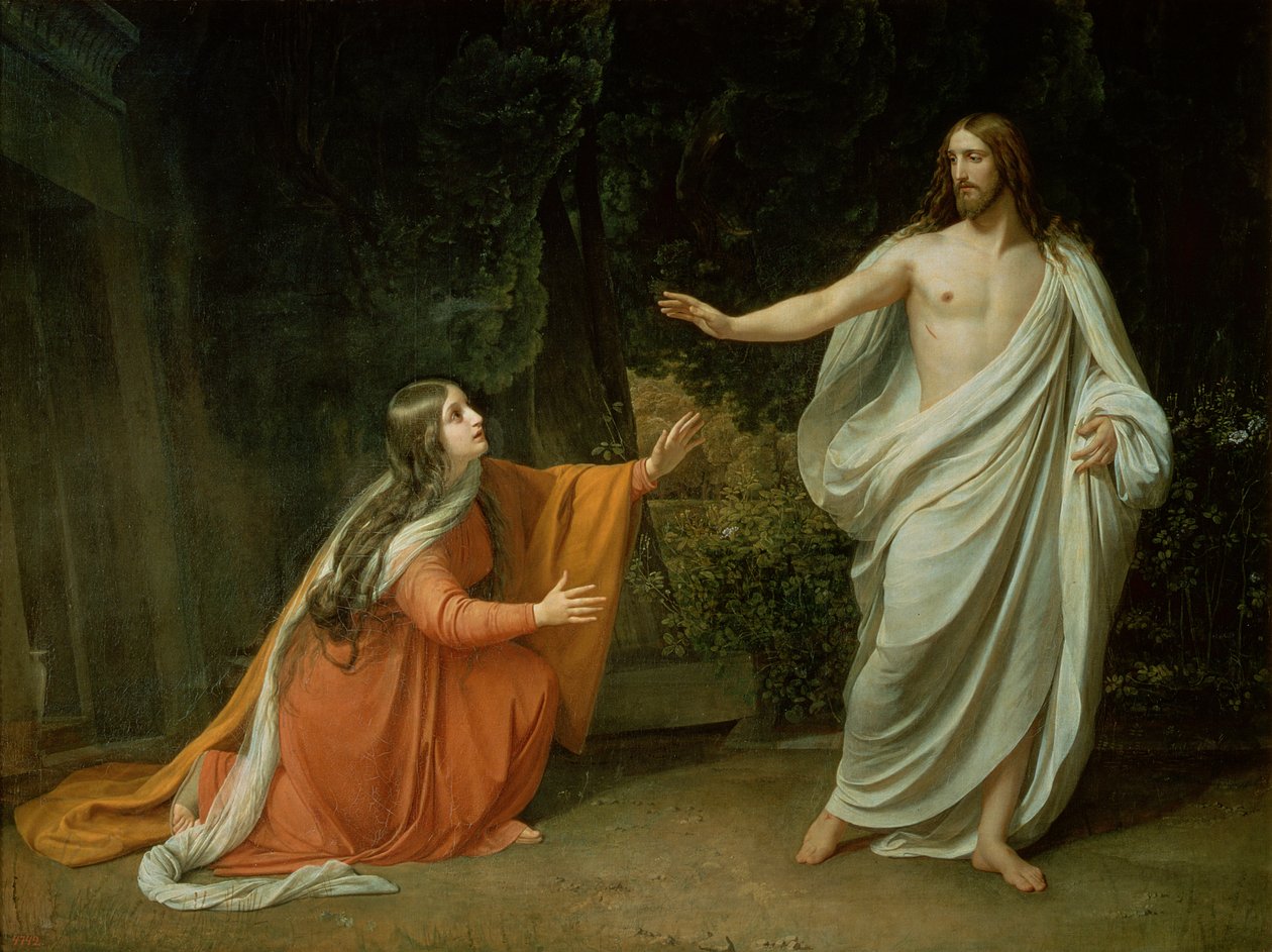 De verschijning van Christus aan Maria Magdalena, 1835 door Aleksandr Andreevich Ivanov