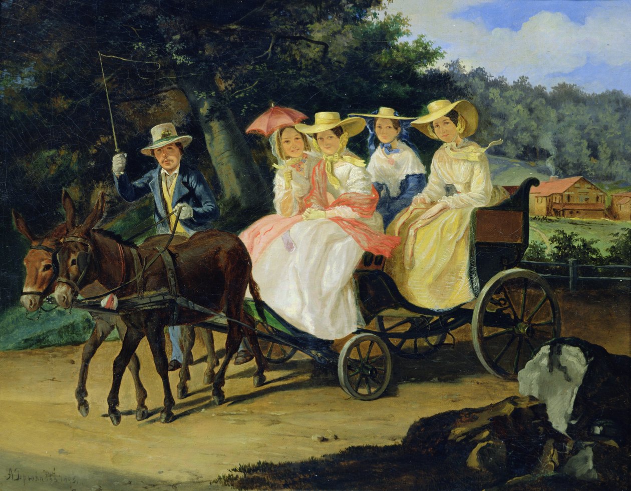 Een ren, 1845-46 door Aleksandr Pavlovich Bryullov