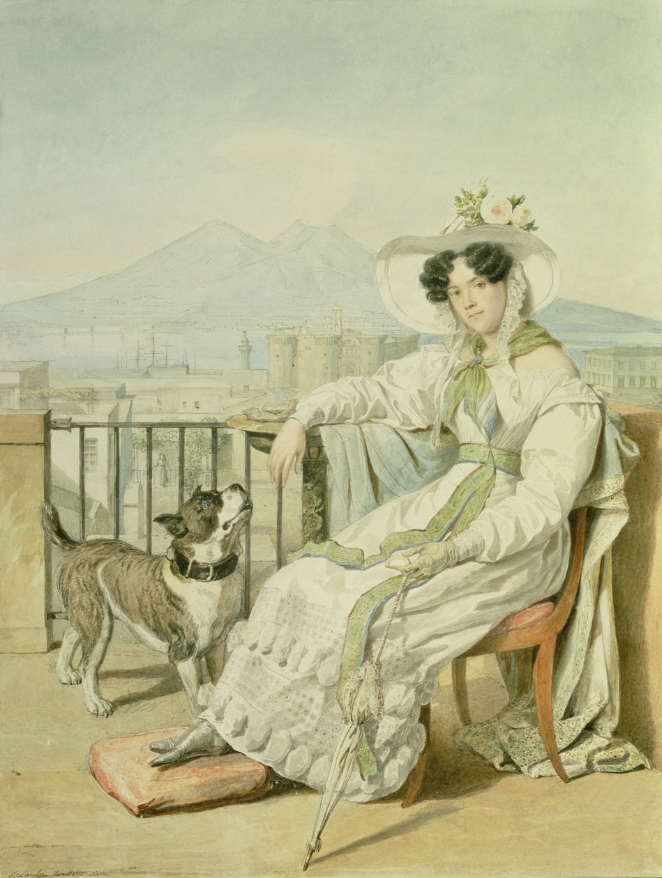 Portret van prinses Natalia Golitsin, 1822-26 door Aleksandr Pavlovich Bryullov