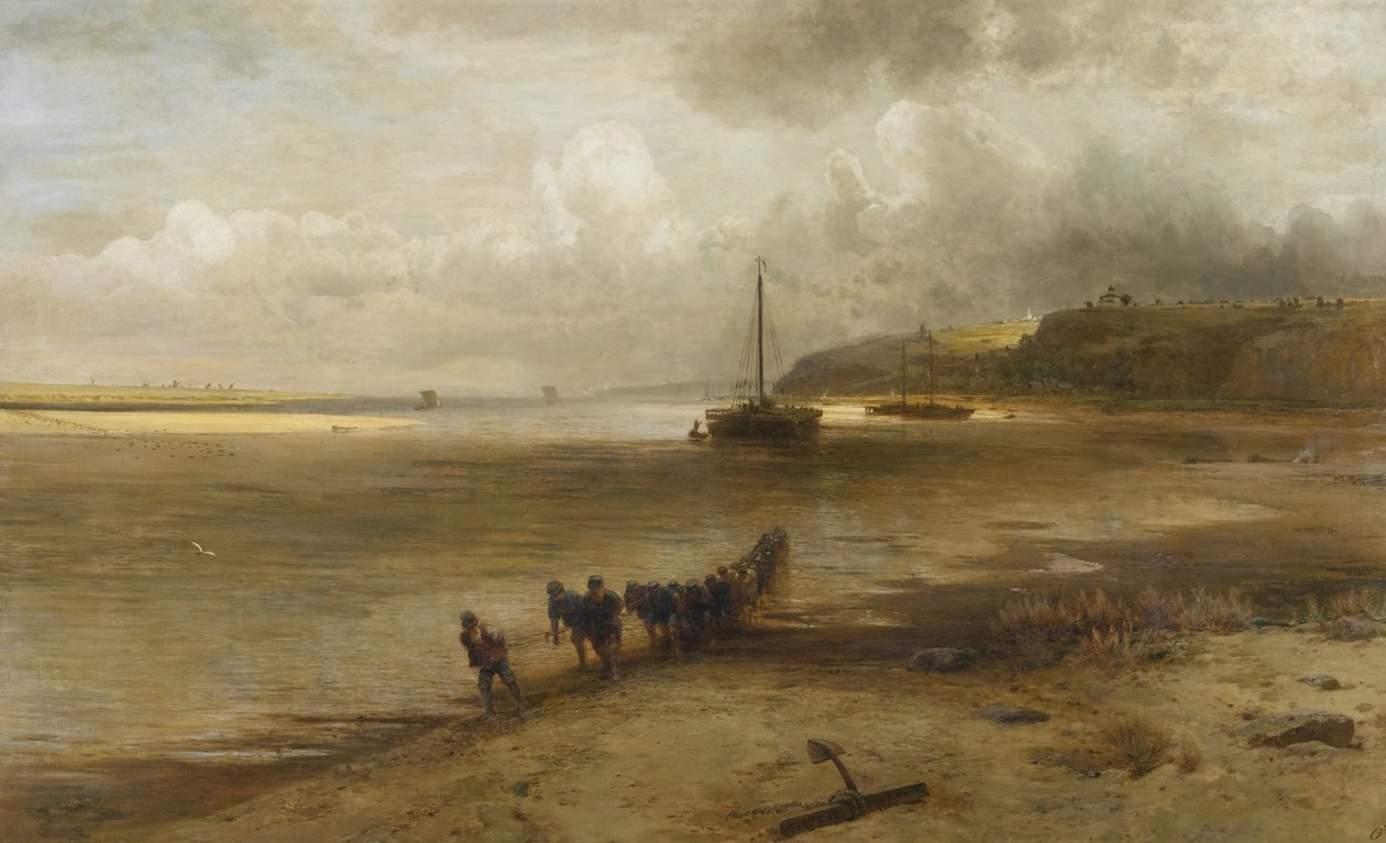 De Wolga bij Yuryevets, 1870 door Alexei Kondratjewitsch Sawrassow