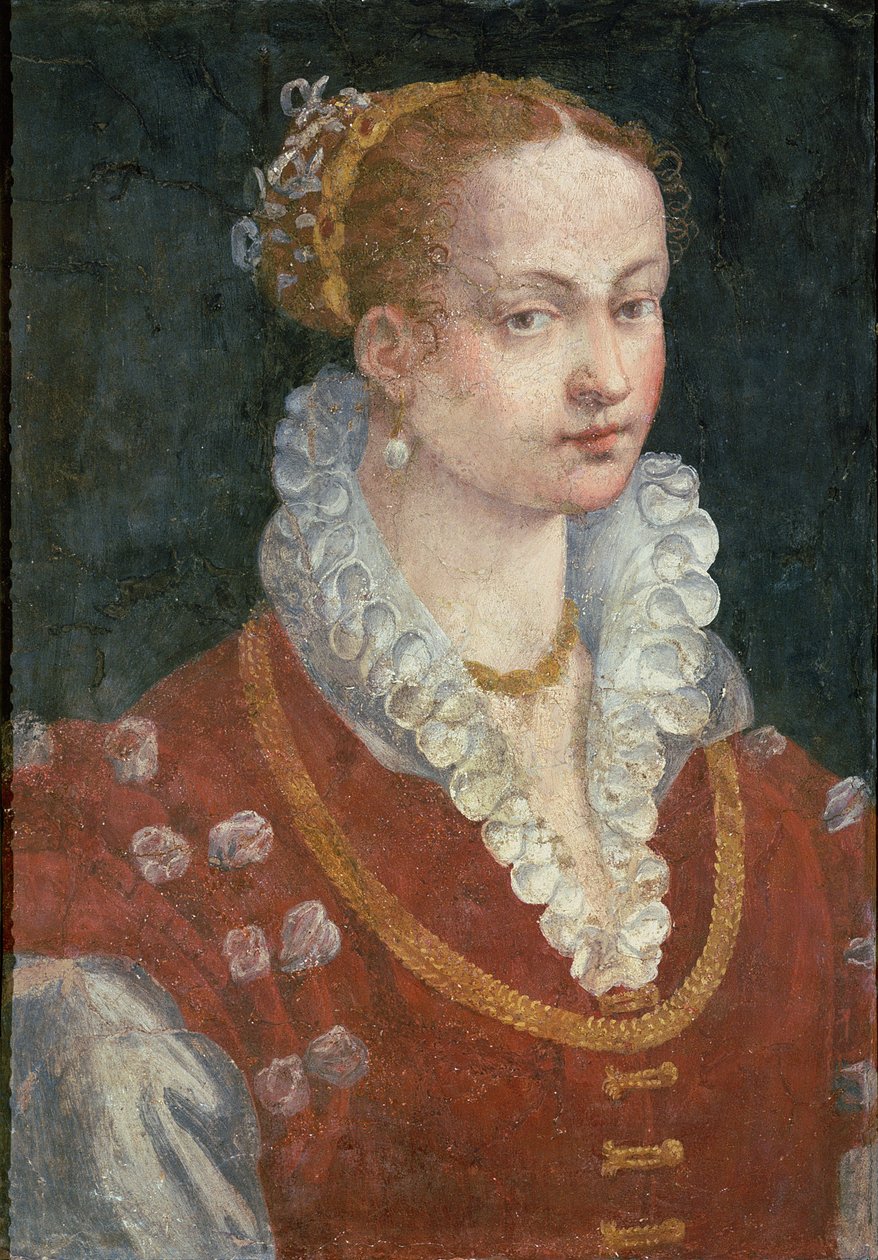 Portret van Bianca Cappello (c.1542-87) vrouw van Francesco de Medici, Groothertog van Toscane, c.1585 door Alessandro Allori
