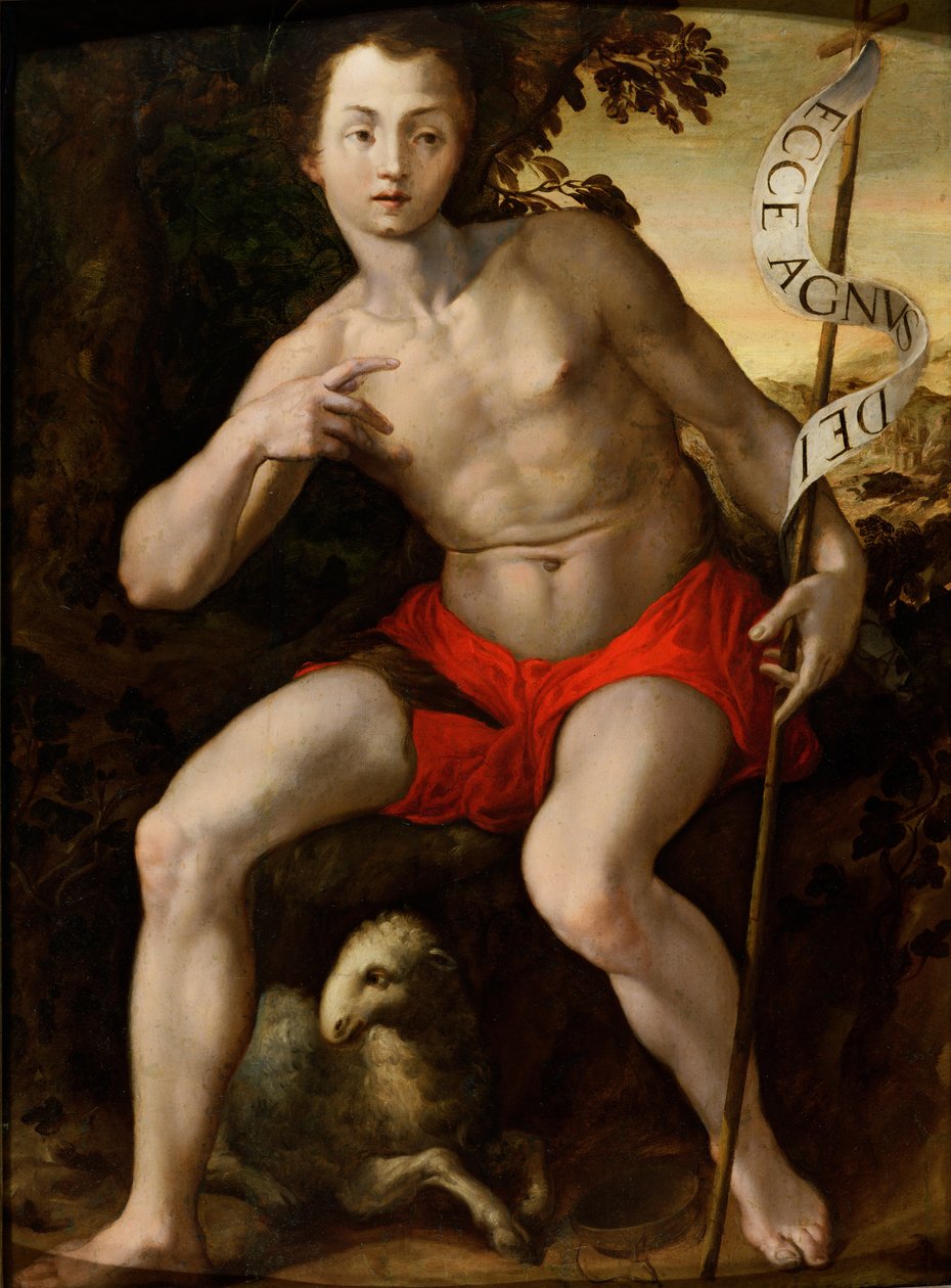 St. Johannes de Doper door Alessandro Allori