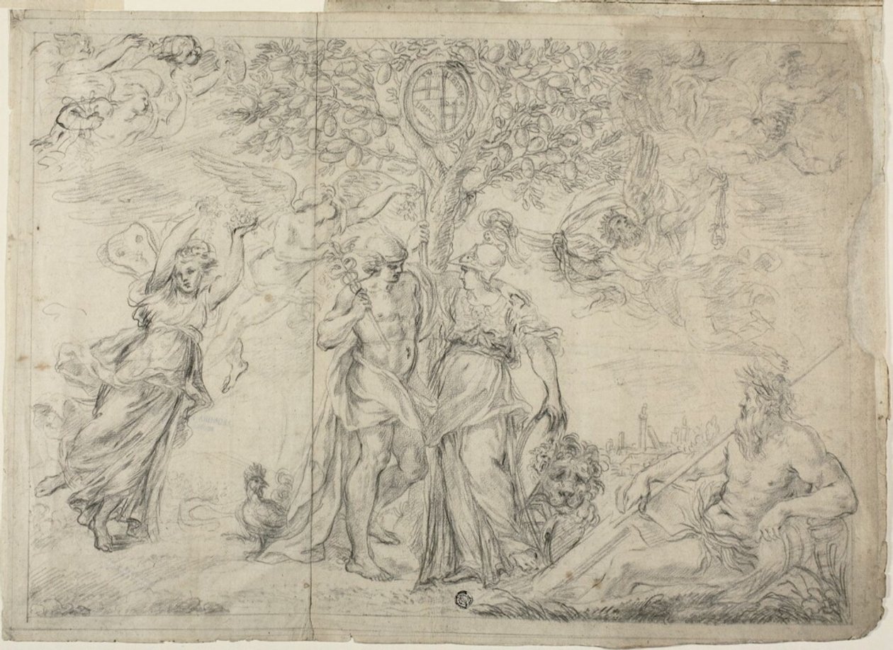 Een allegorie op Bologna door Alessandro Algardi