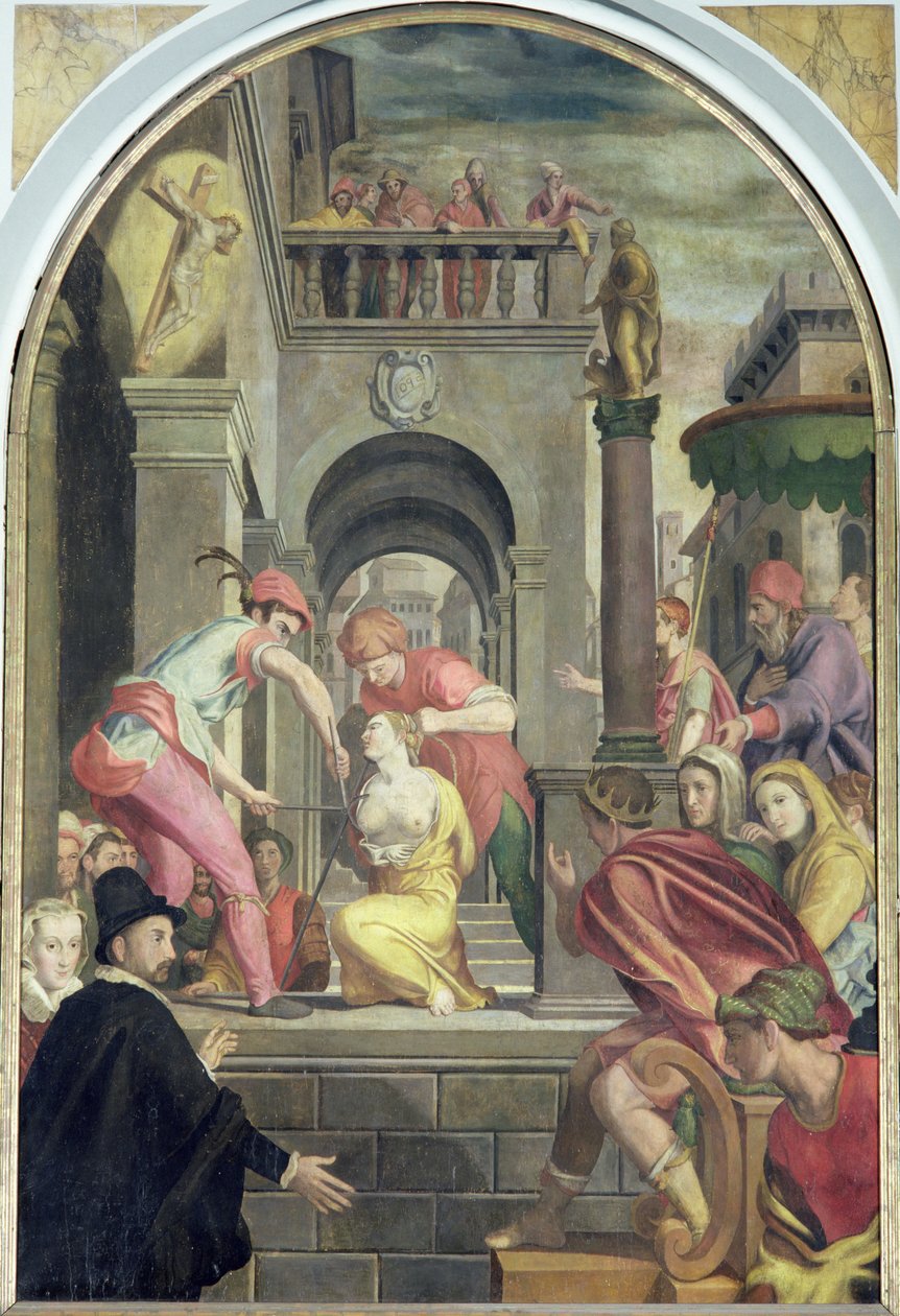 Het Martelaarschap van St. Agatha, 1585 door Alessandro Allori