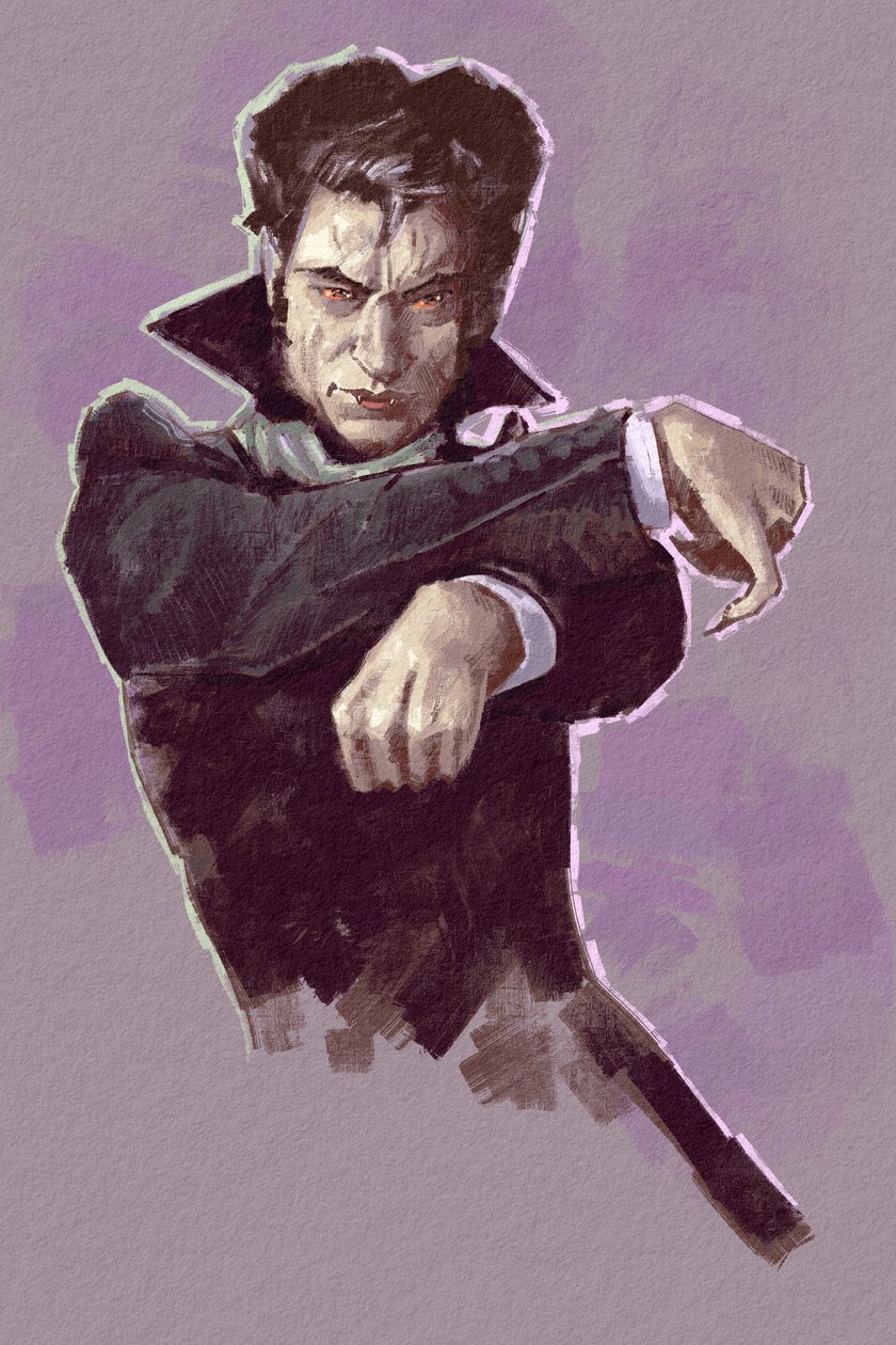 Graaf Dracula (illustratie) door Alessandro Lonati