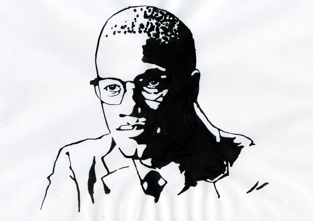 Malcolm X (1925-1965) Afro-Amerikaanse Activist door Alessandro Lonati