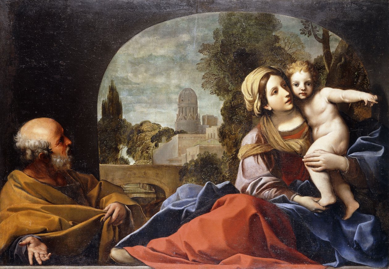 De Heilige Familie door Alessandro Tiarini