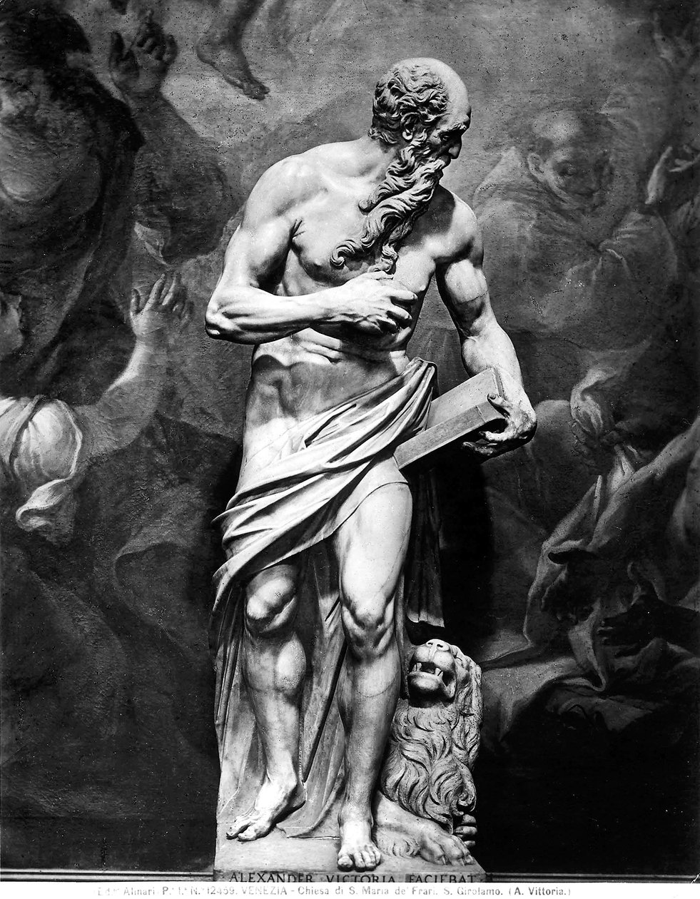 Standbeeld van Sint Hiëronymus door Alessandro Vittoria