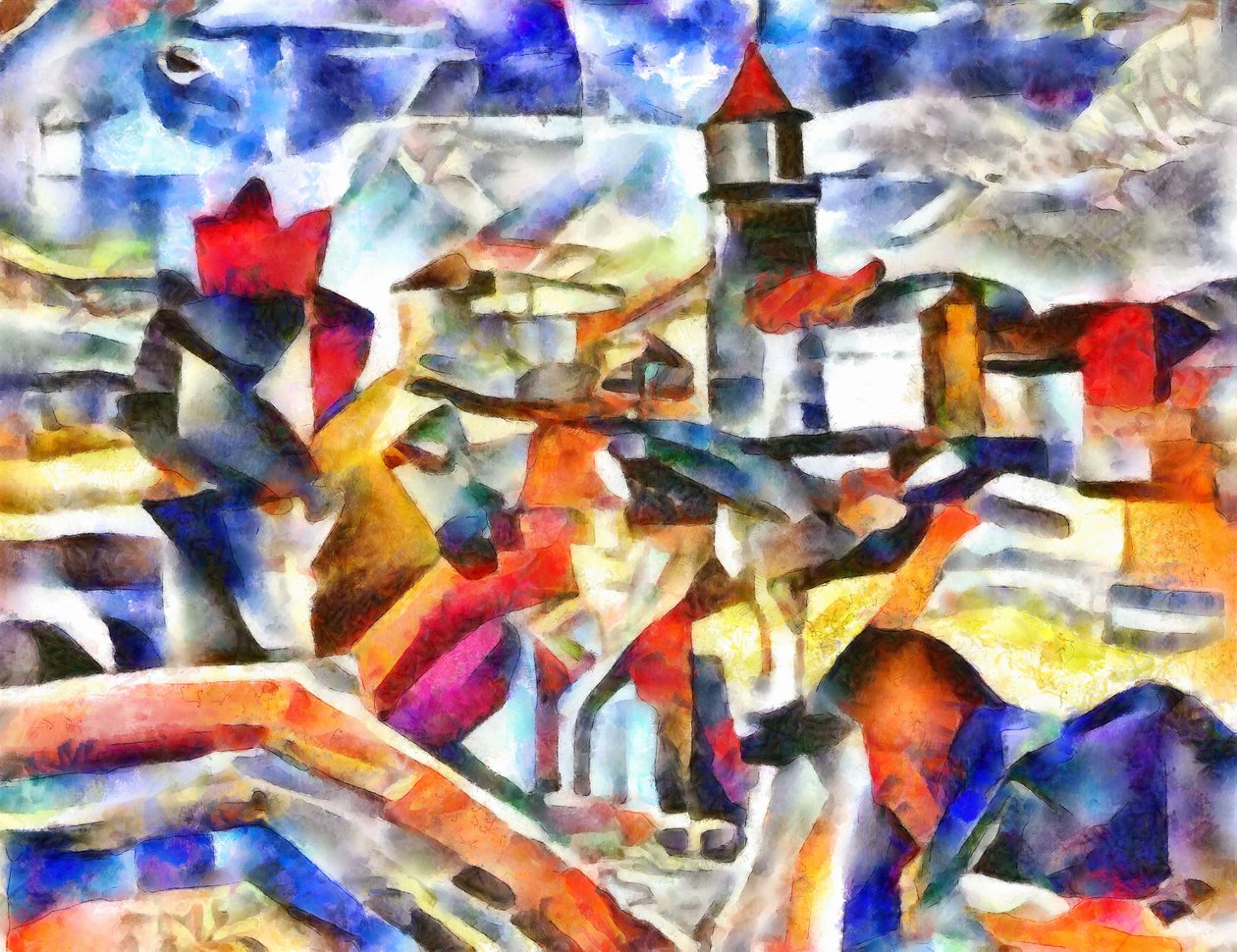Stad aan de Rivier, 2017 door Alex Caminker