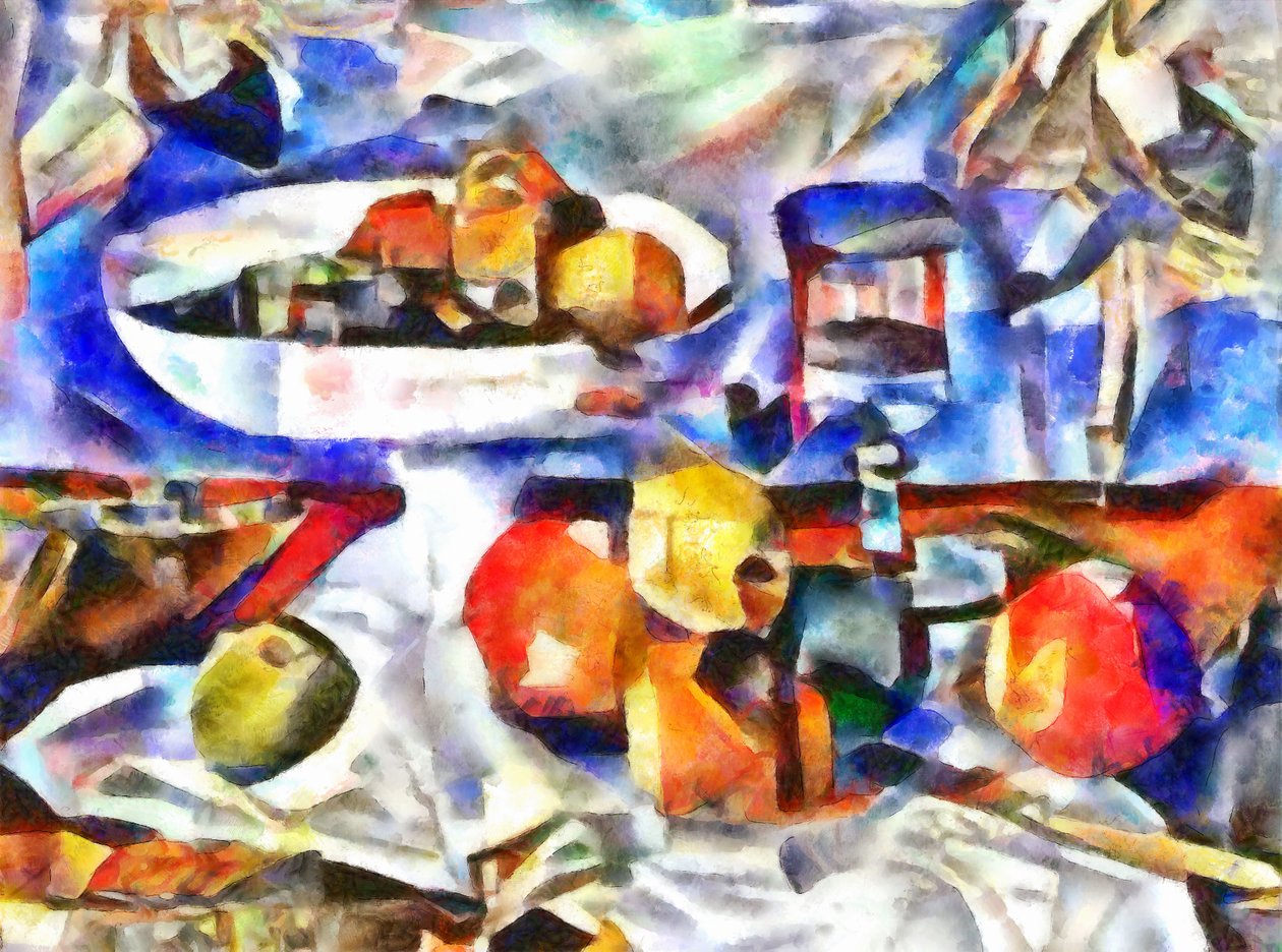 Fruit en glas door Alex Caminker