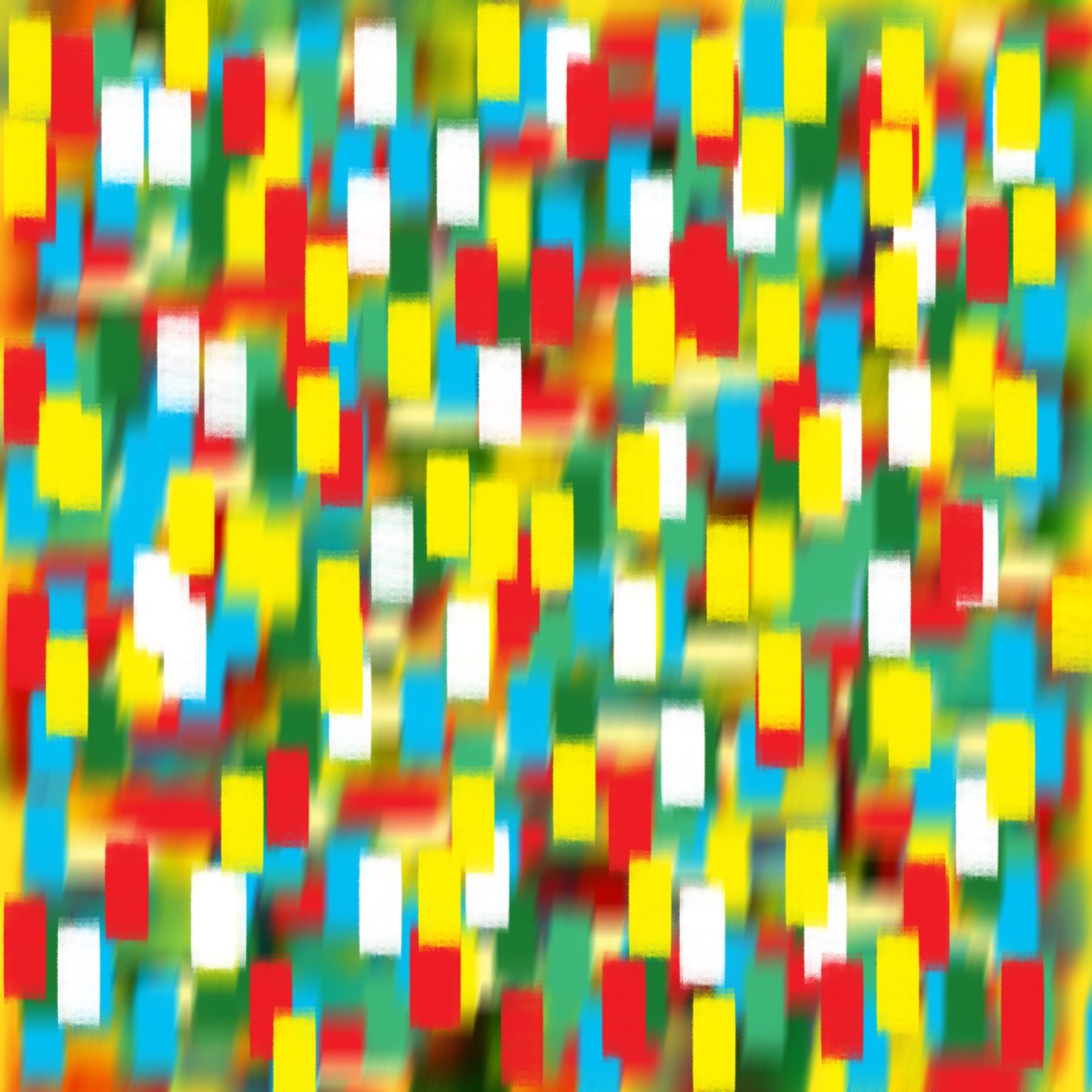 verticale pointillisme geel door Alex Caminker