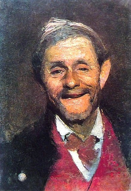 Lachende oude man door Alexander Beridze