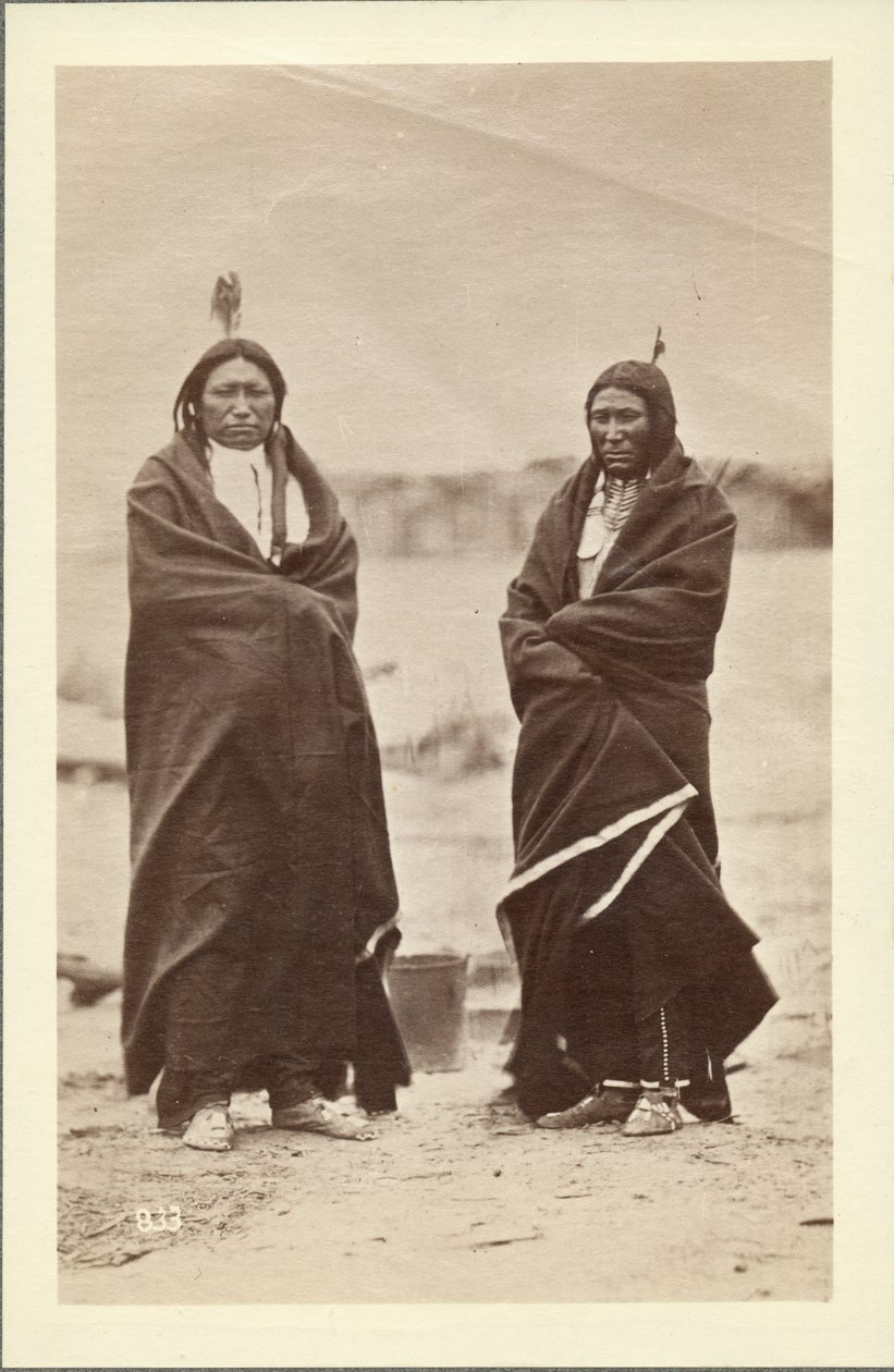 Twee dappere, Dakota, 1868 door Alexander Gardner
