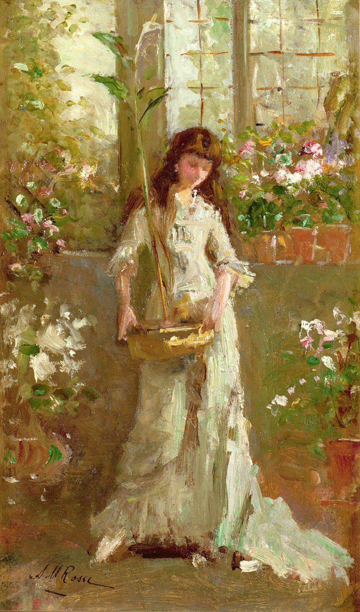 Meisje in een serre door Alexander M. Rossi