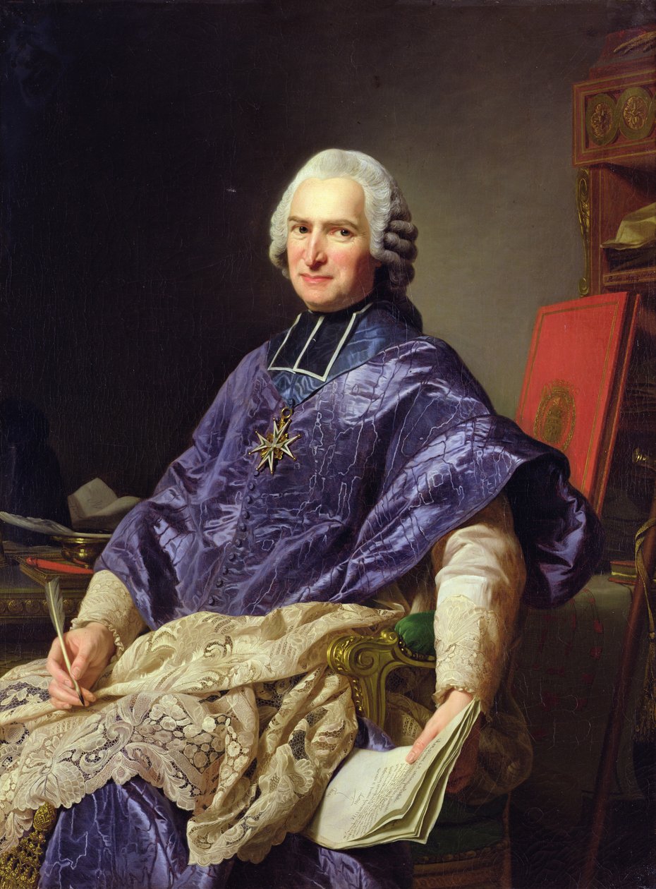 Joseph-Marie Terray (1715-78) Abt van Molesmes, 1774 door Alexander Roslin