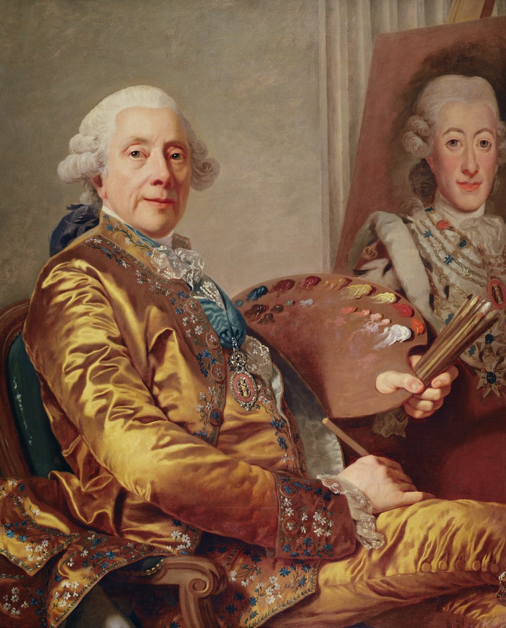 Zelfportret, c.1790 door Alexander Roslin
