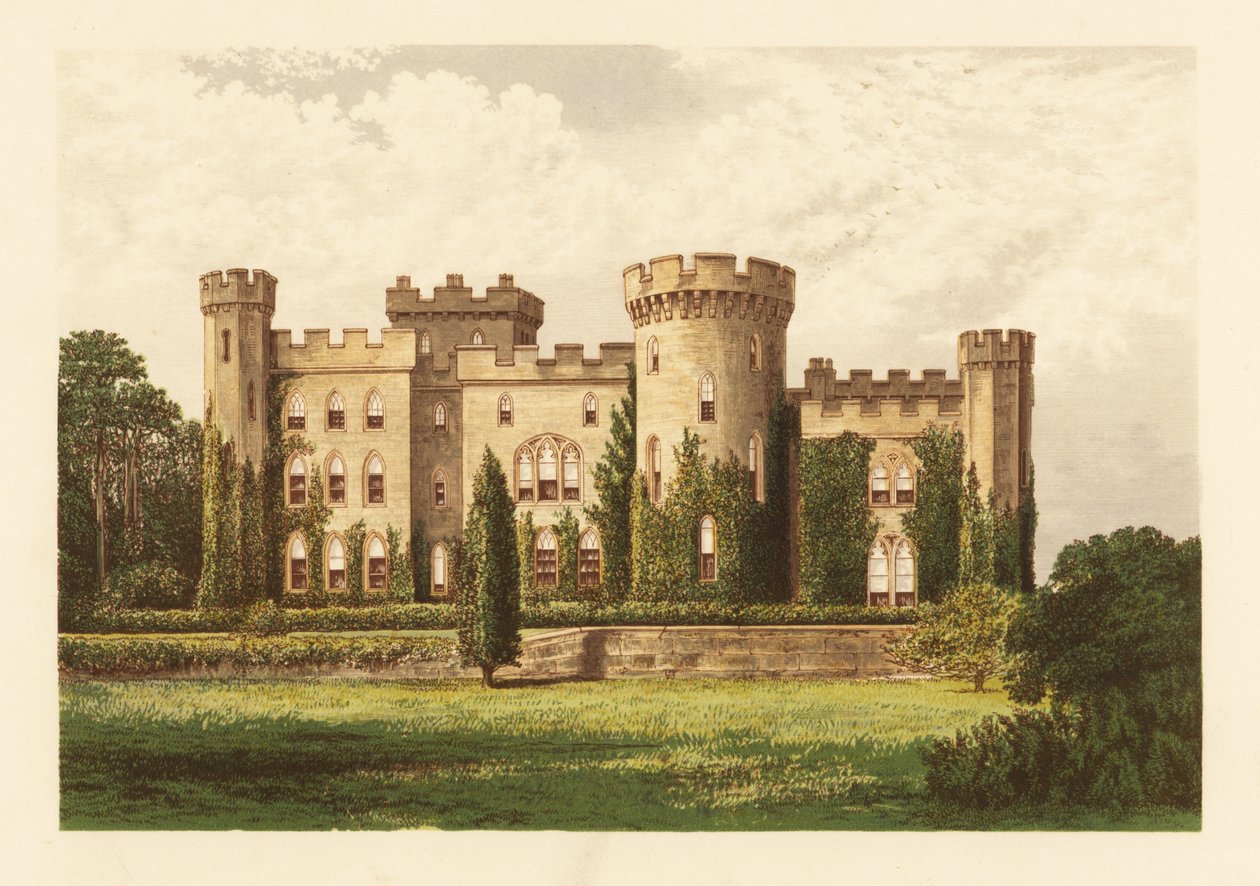 Cholmondeley Kasteel, Cheshire, Engeland door Alexander Francis (after) Lydon