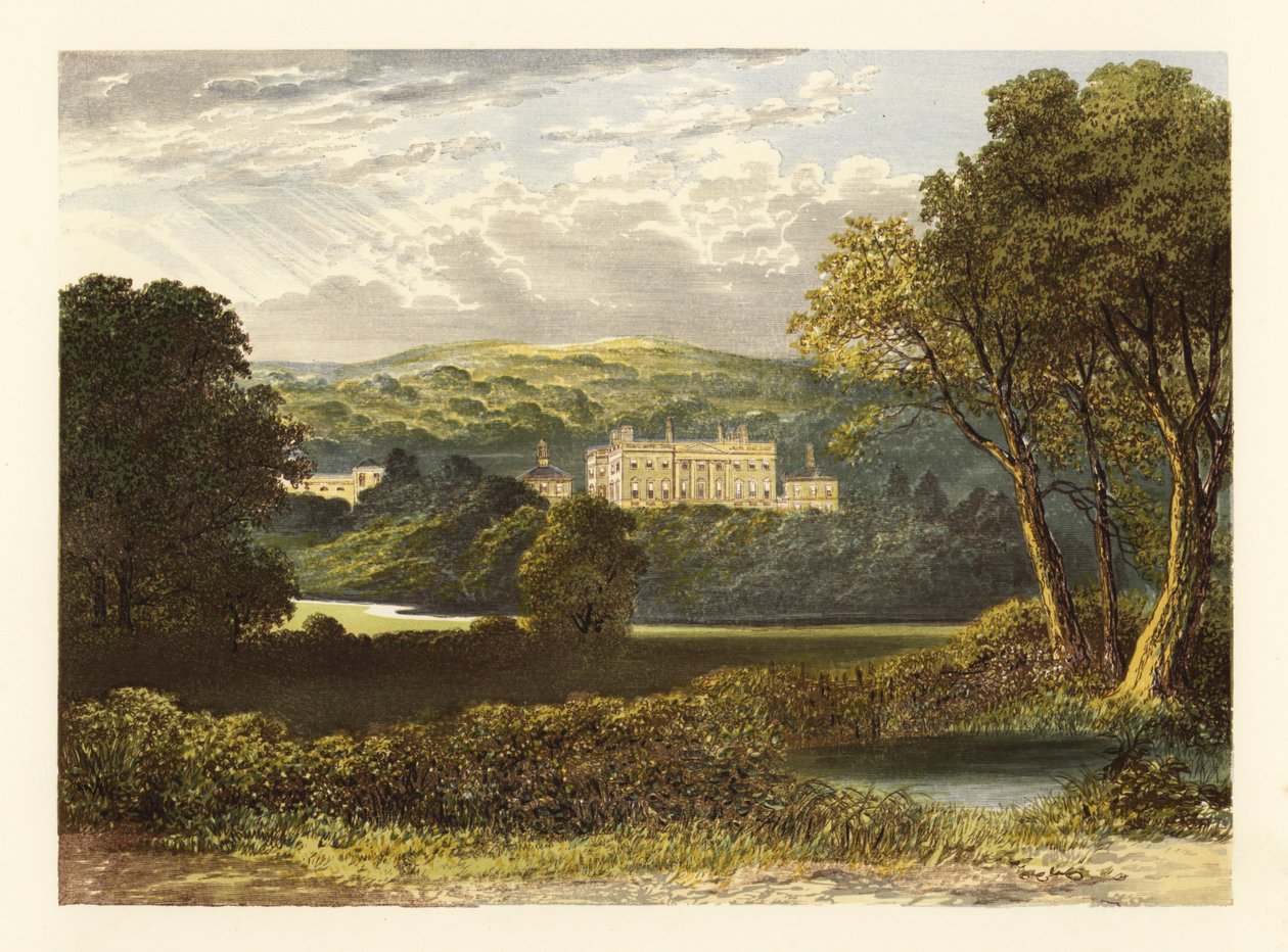 Denton Hall, Yorkshire, Engeland. door Alexander Francis (after) Lydon