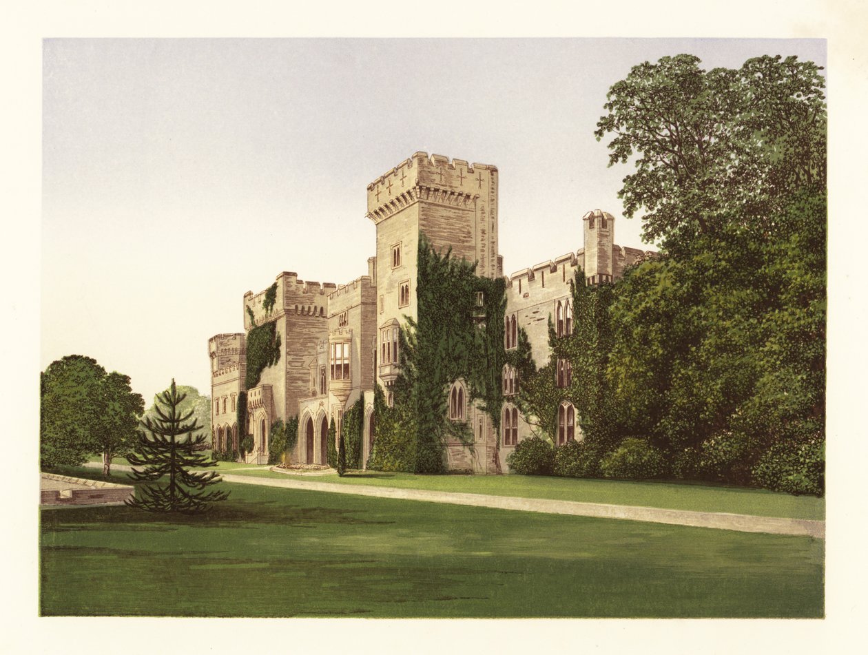 Downton Hall, Shropshire, Engeland door Alexander Francis (after) Lydon
