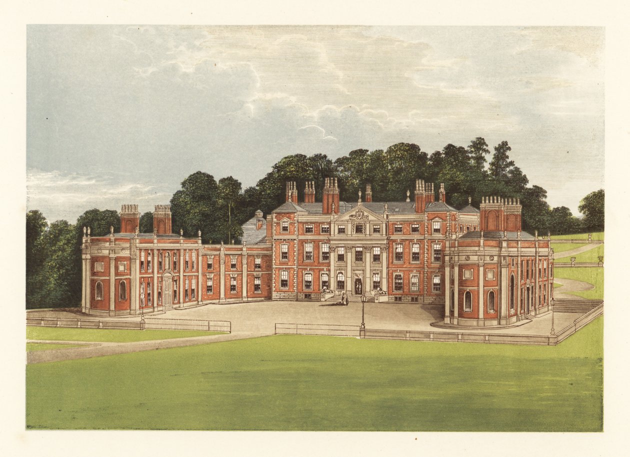 Hawkestone Hall, Shropshire, Engeland. door Alexander Francis (after) Lydon