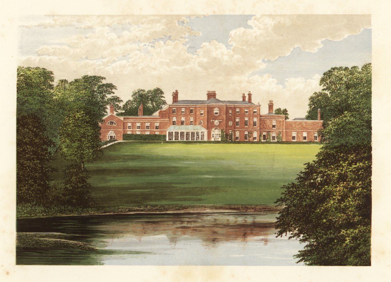 Lawton Hall, Cheshire, Engeland door Alexander Francis (after) Lydon