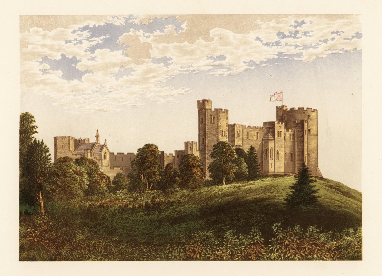 Peckforton Kasteel, Cheshire, Engeland door Alexander Francis (after) Lydon