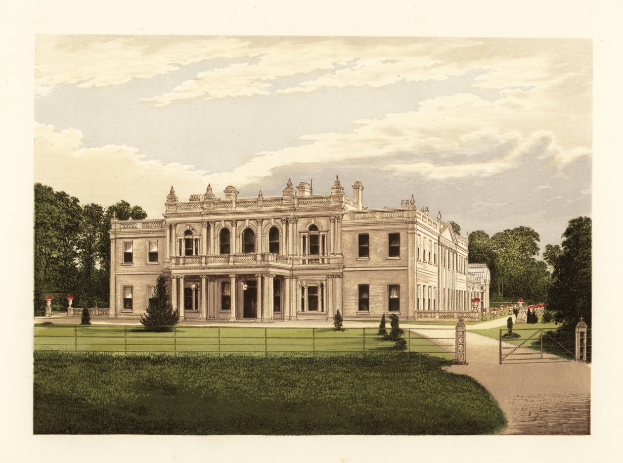 Rolleston Hall, Staffordshire, Engeland door Alexander Francis (after) Lydon