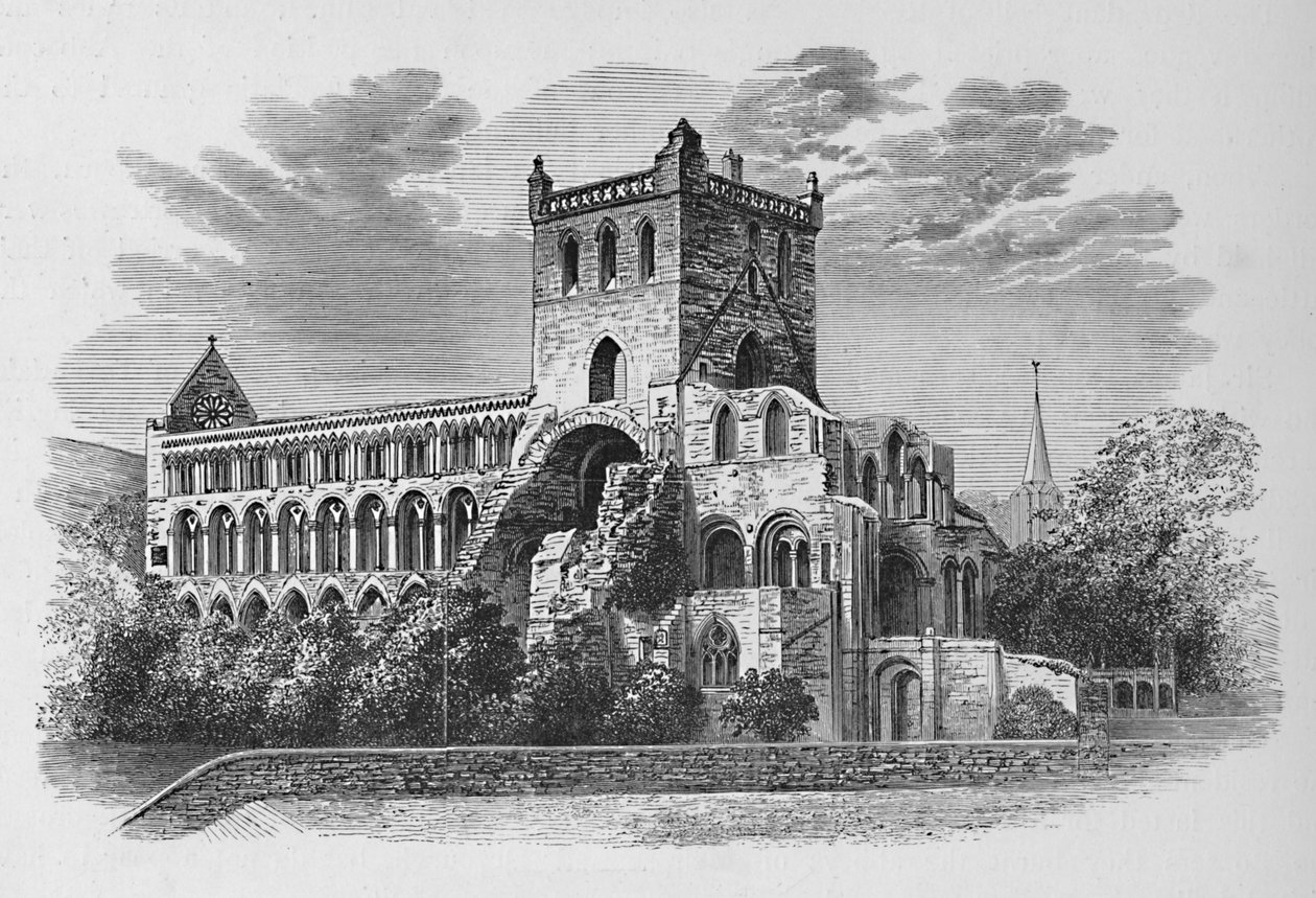 Vanuit het zuidoosten, Jedburgh Abbey, ca. 1880, 1897 door Alexander Francis Lydon