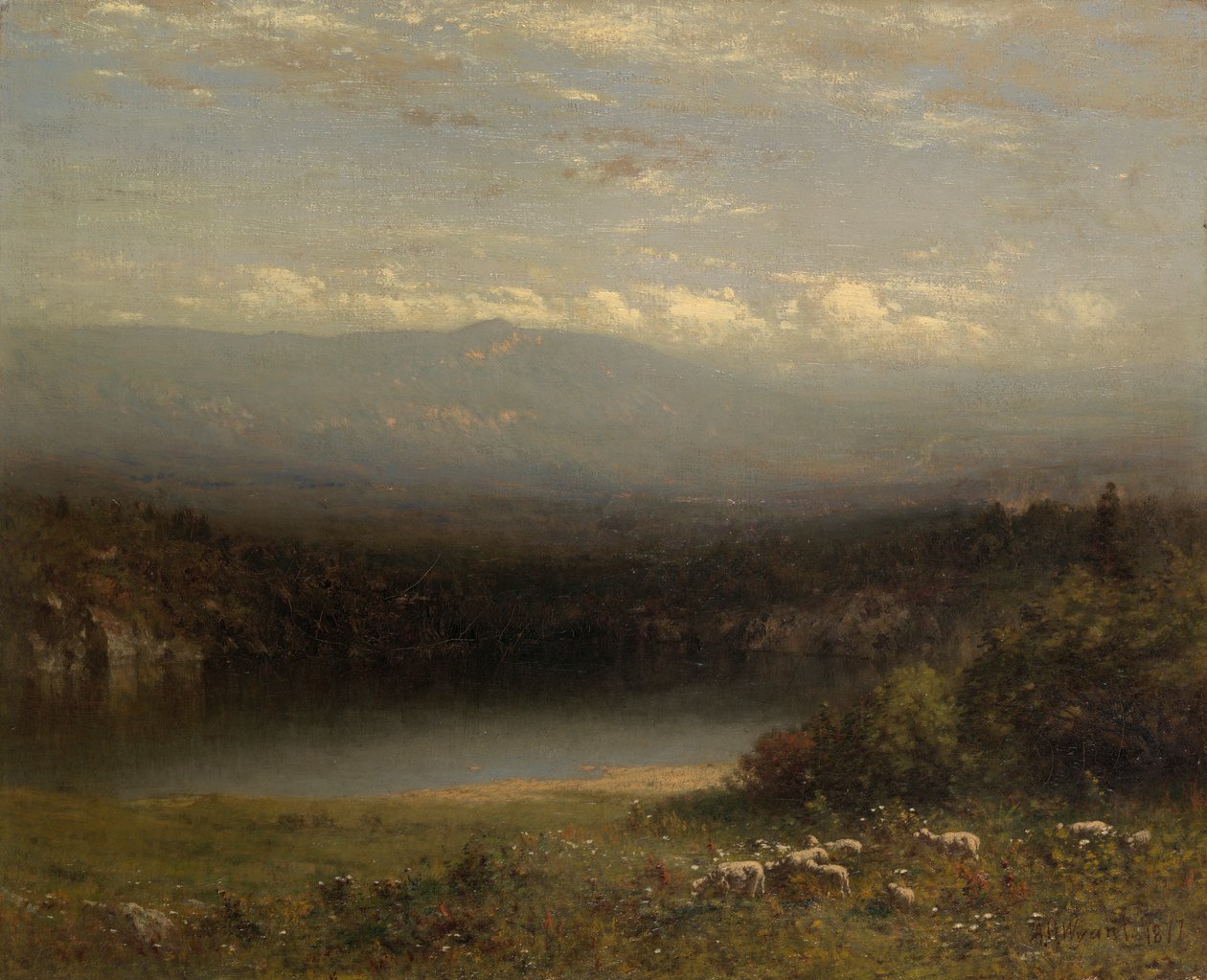 Bergmeer door Alexander Helwig Wyant
