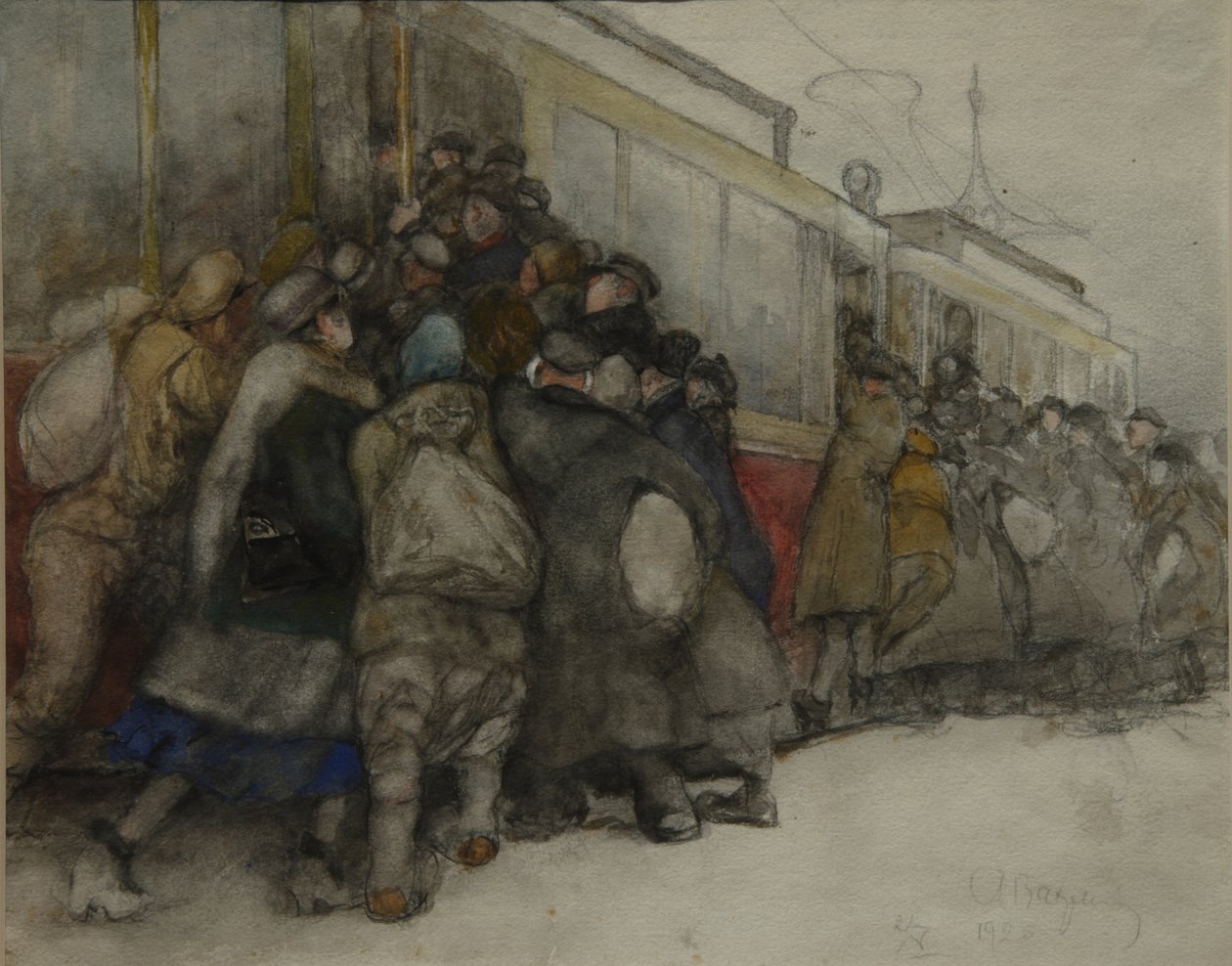 Bij de tram door Alexander Ivanovich Vakhrameyev