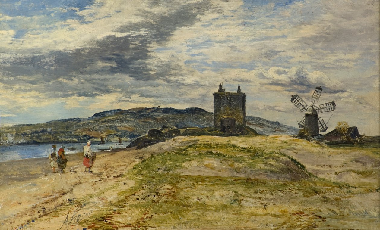 Broughty Castle, c.1860 door Alexander Jnr. Fraser