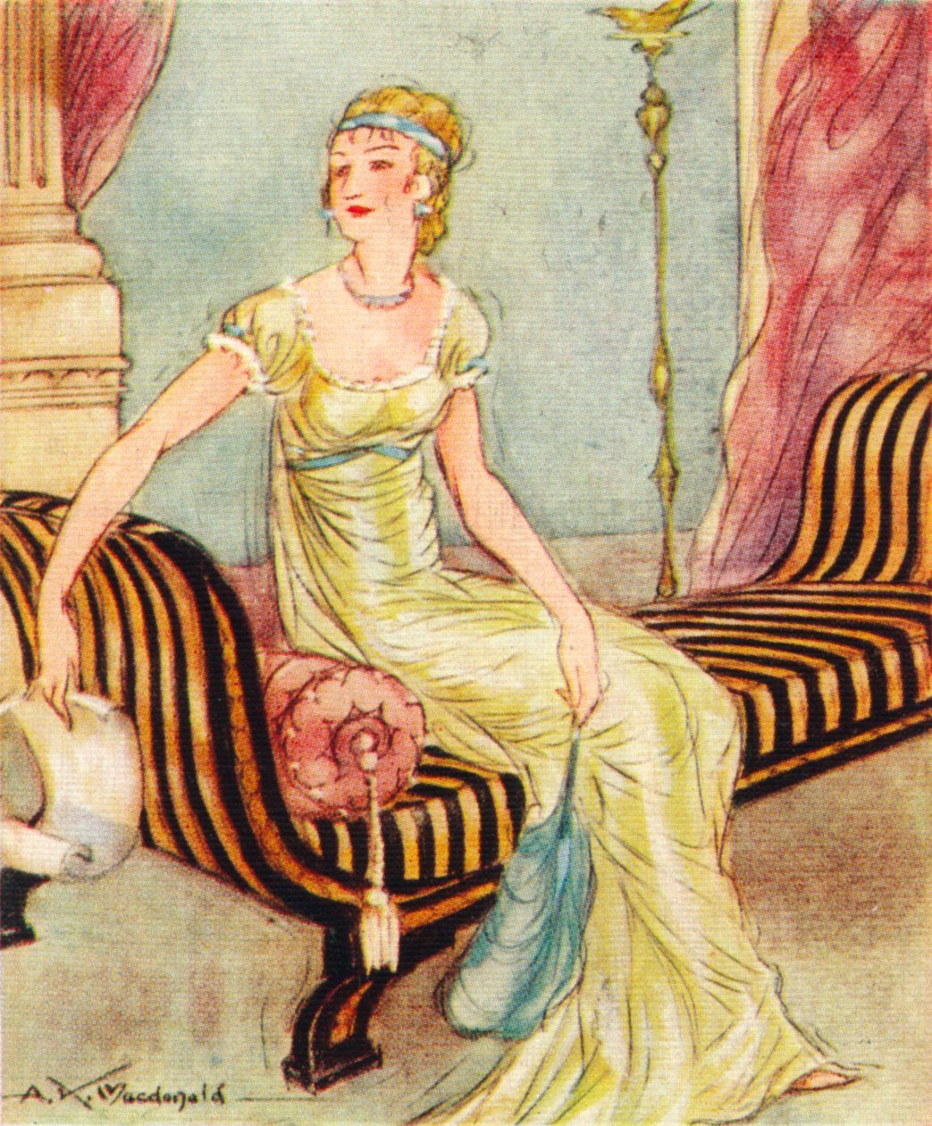 Madame Recamier door Alexander K. MacDonald