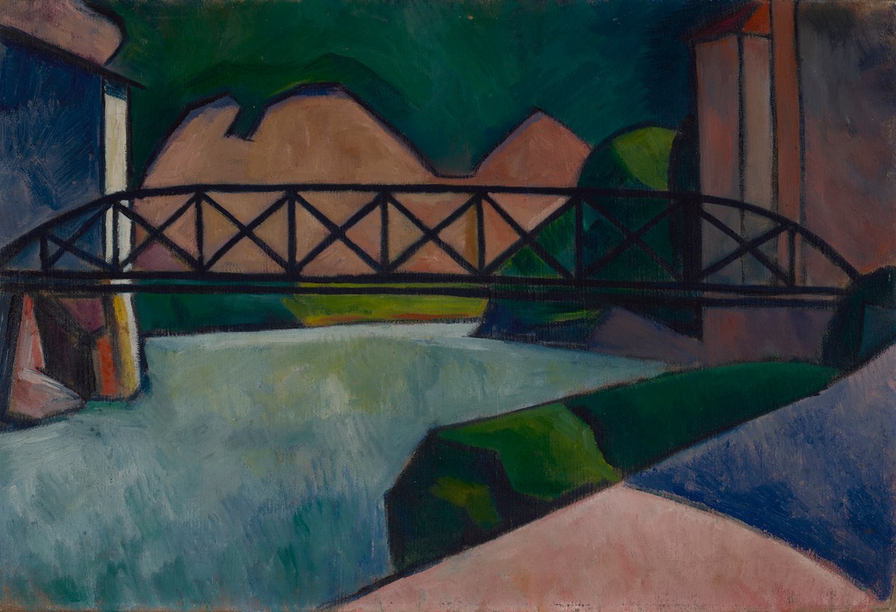 IJzeren brug door Alexander Kanoldt