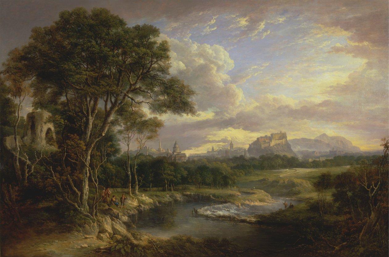 Uitzicht op de Stad Edinburgh door Alexander Nasmyth