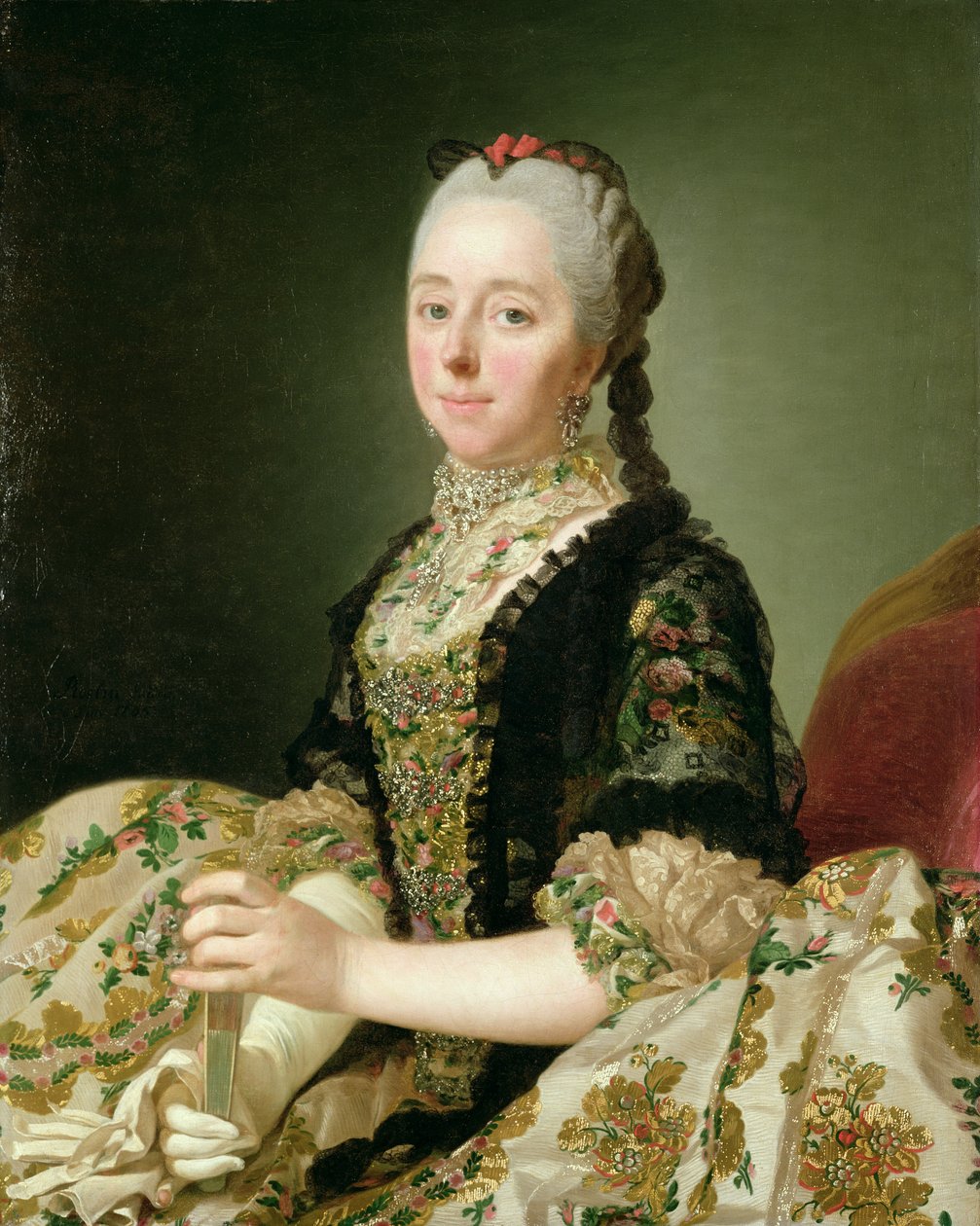 Isabella, Gravin van Hertford, 1765 door Alexander Roslin