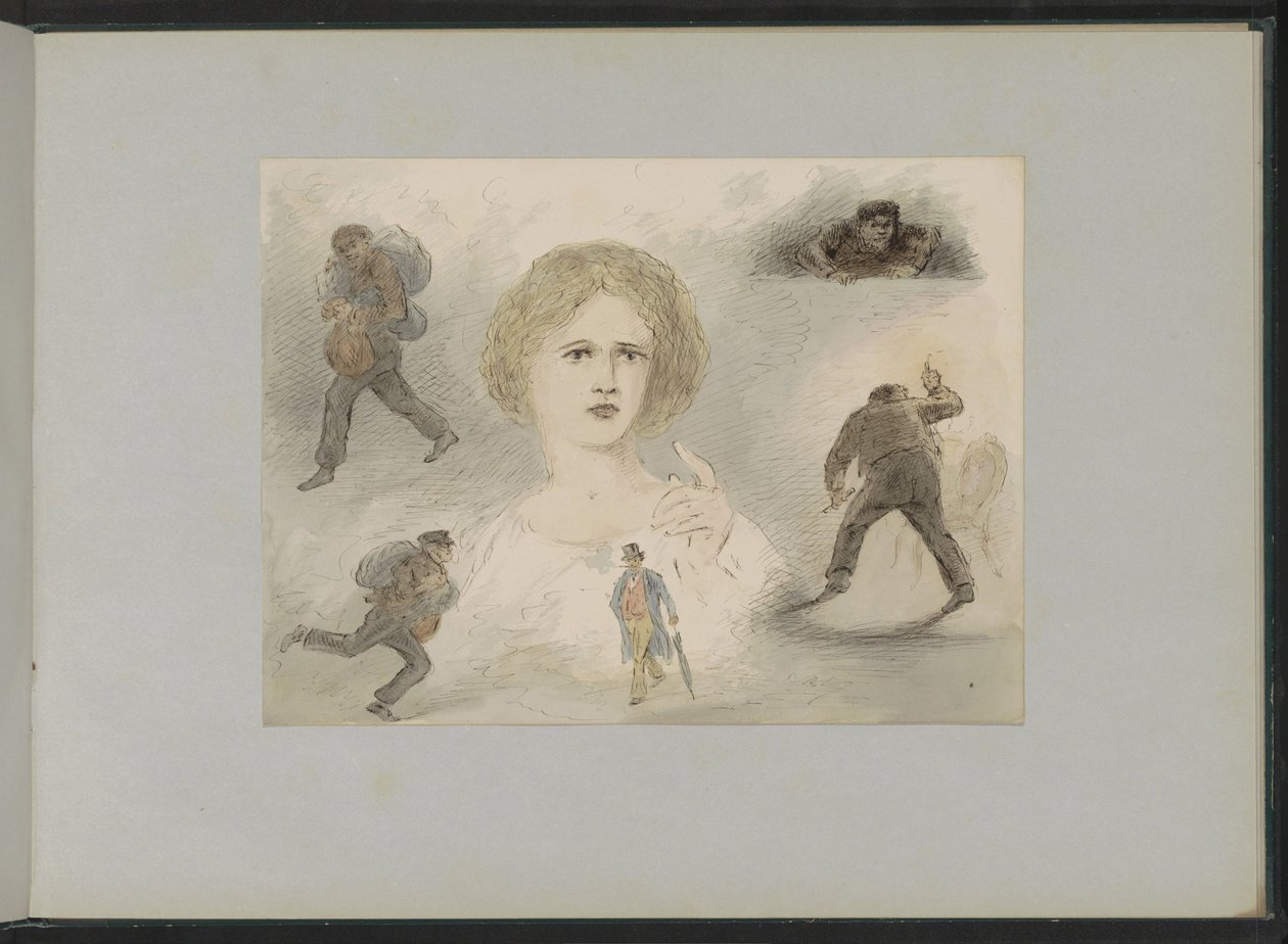 Figuurstudies door Alexander Ver Huell