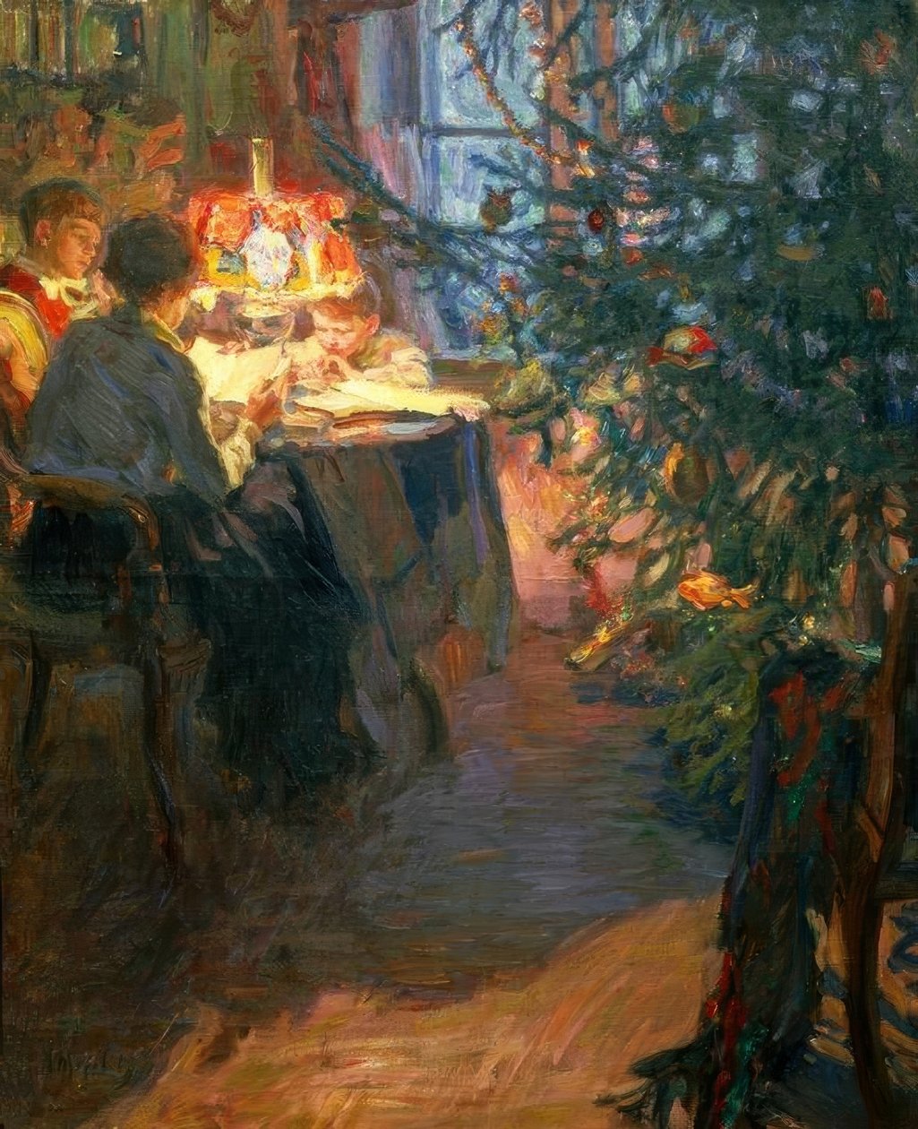 Kerstboom in de Familie door Alexander Viktorowitsch Morawow