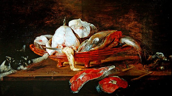 Stilleven met vis door Alexander van Adriaenssen