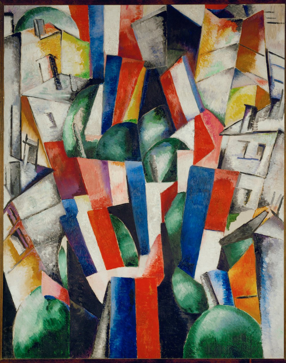 Stad ... (schilderij op doek) door Alexandra Alexandrovna Exter