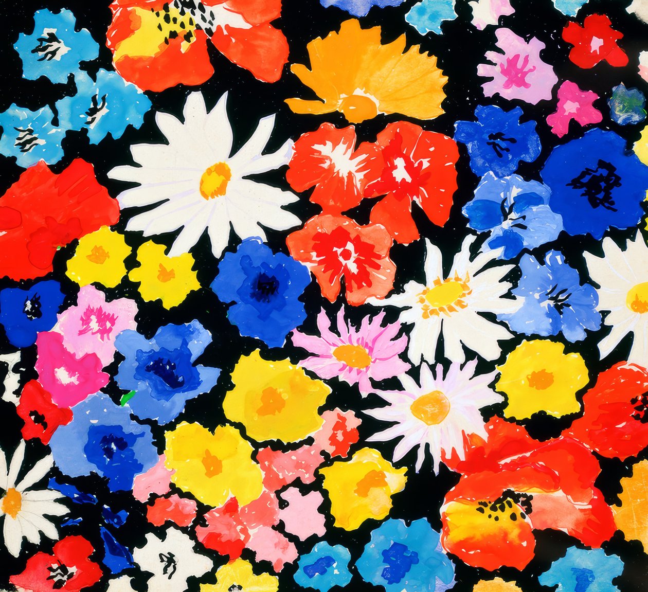 Decoratieve compositie (bloemenboeket) door Alexandra Alexandrowna Exter