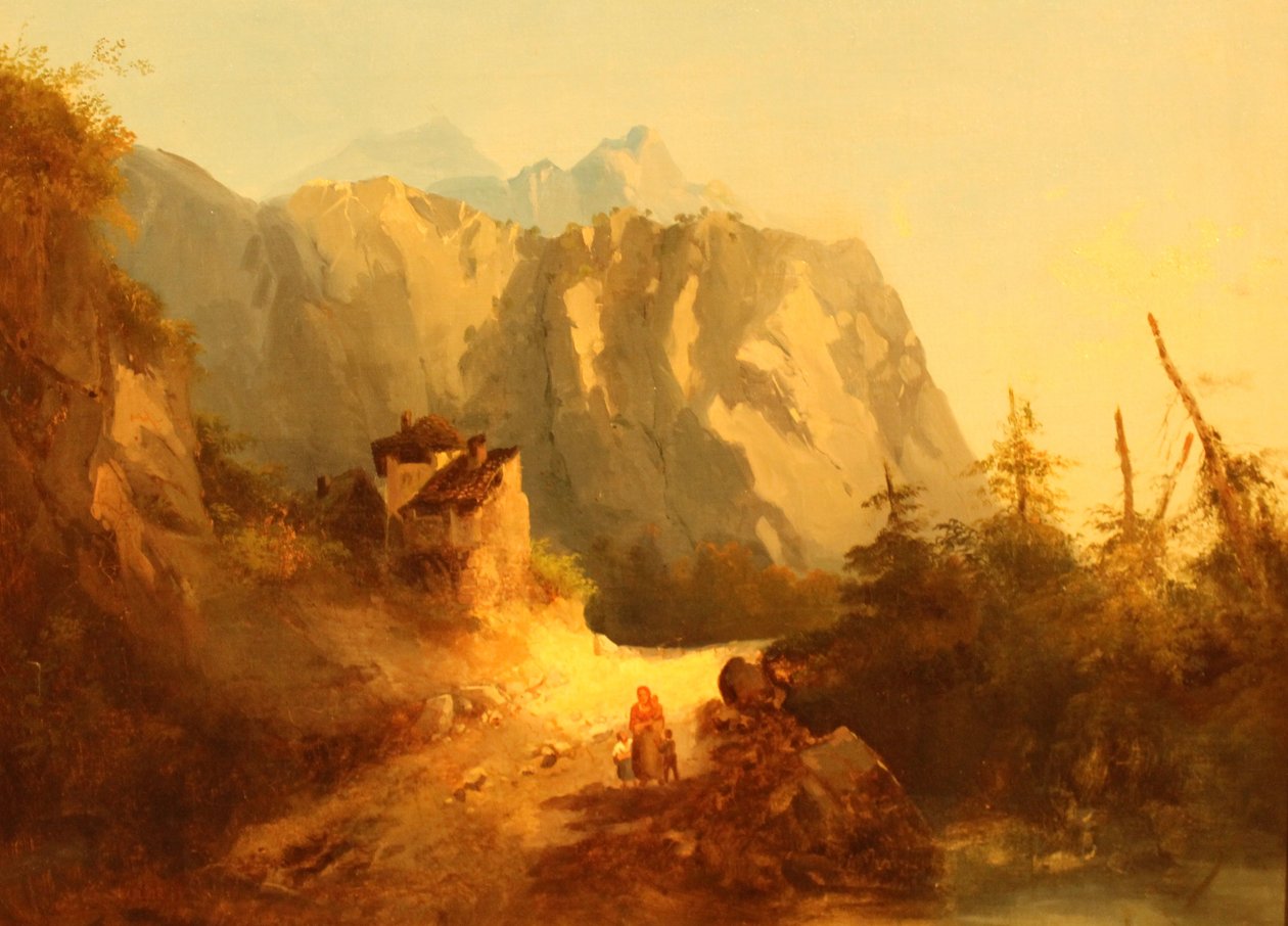 Alpien berglandschap door Alexandre Calame