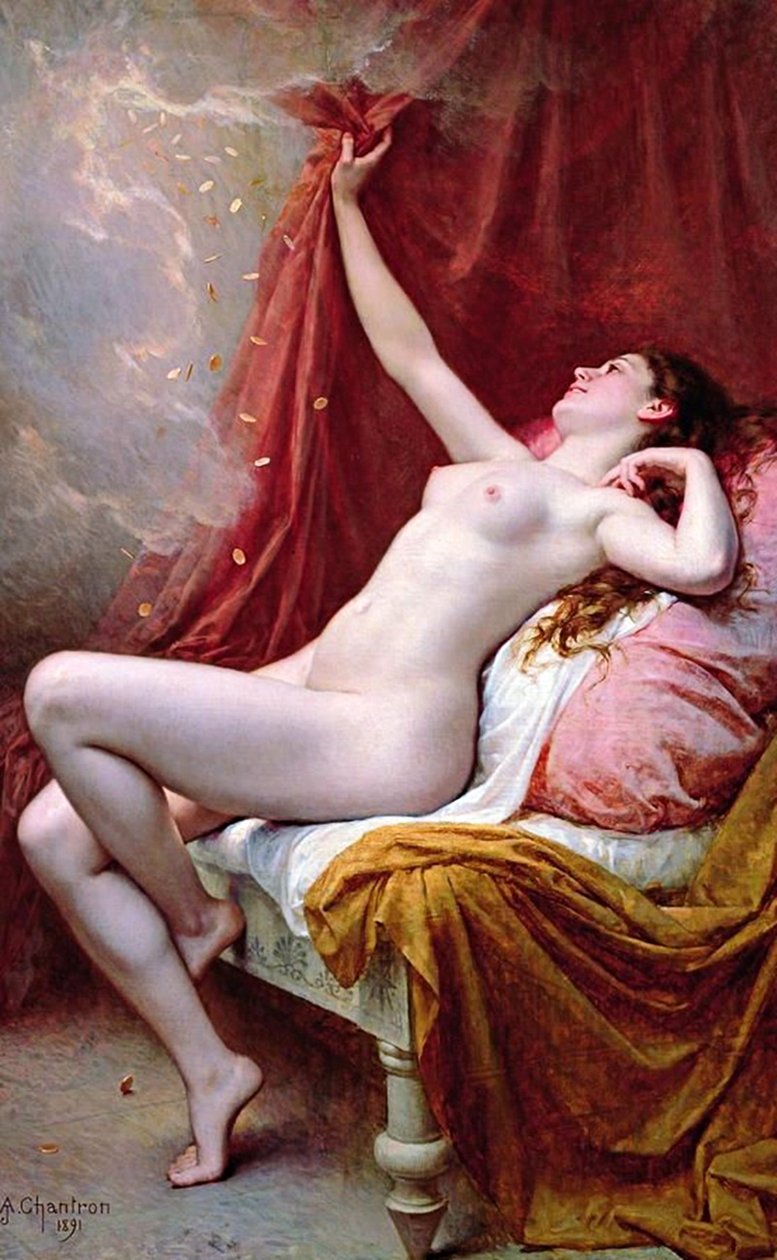 Danaë door Alexandre Jacques Chantron