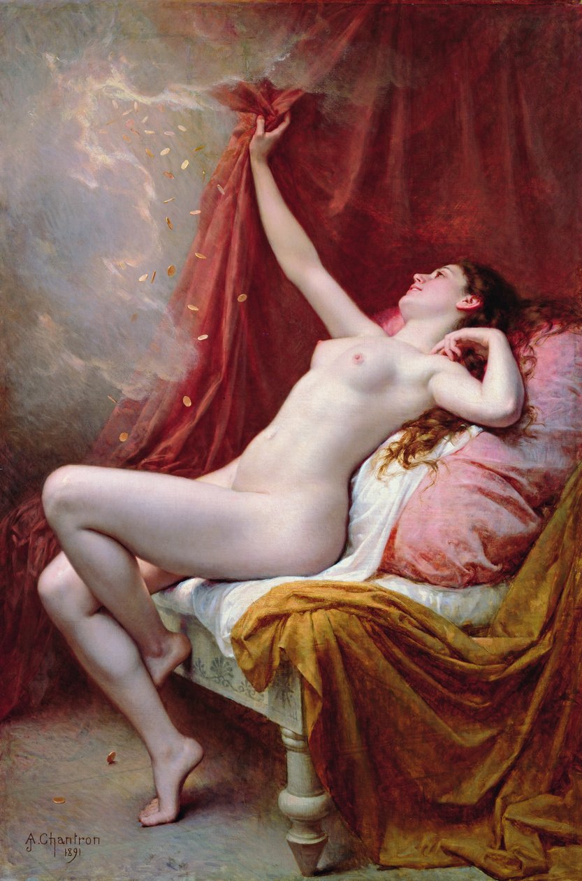 Danaë door Alexandre Jacques Chantron